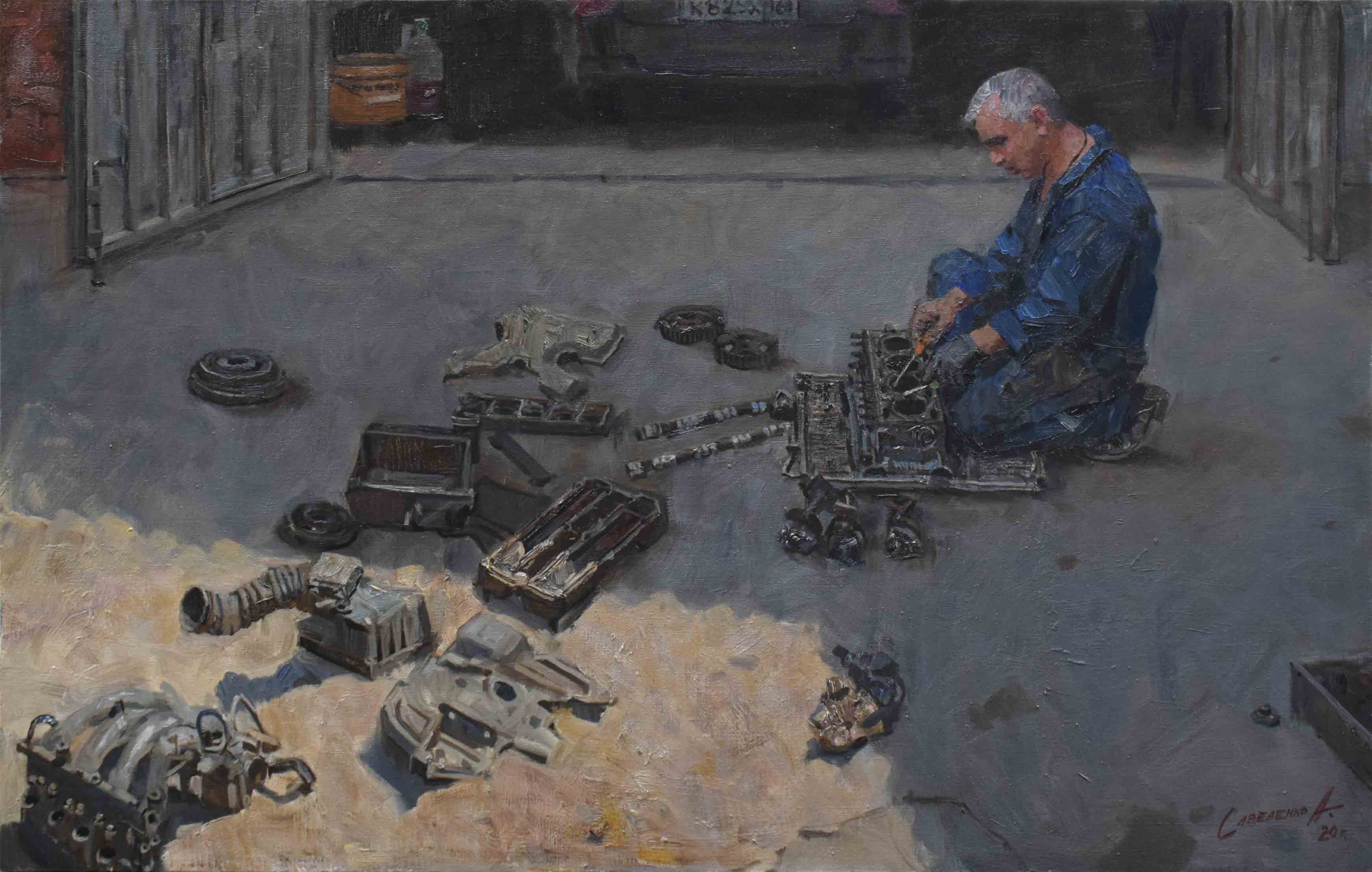 Details. From the "Motorists" series - 1, Alexander Savelenko, Buy the painting Oil