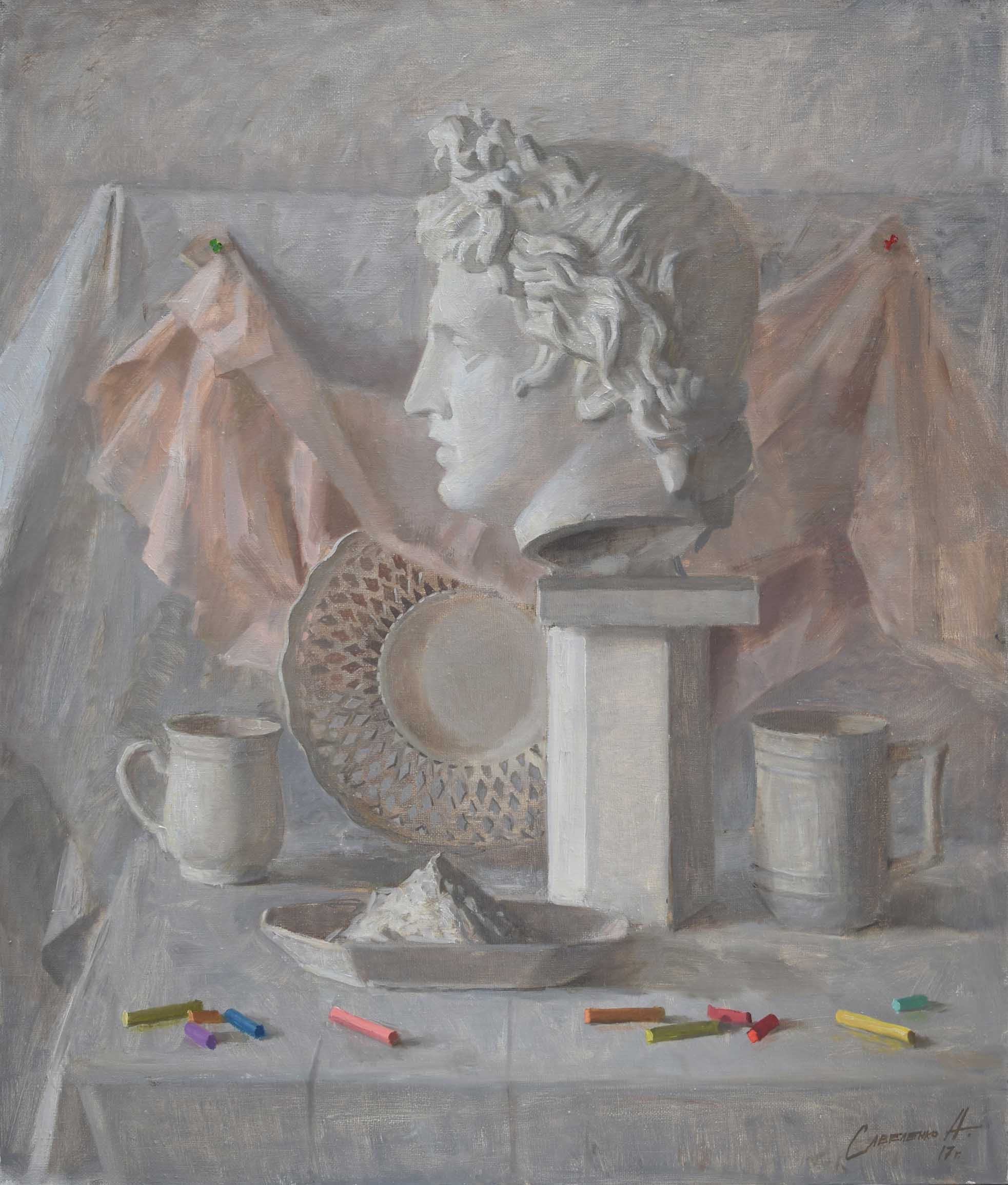 Gypseous Still Life. From the "Life of Materials" series - 1, Alexander Savelenko, Buy the painting Oil
