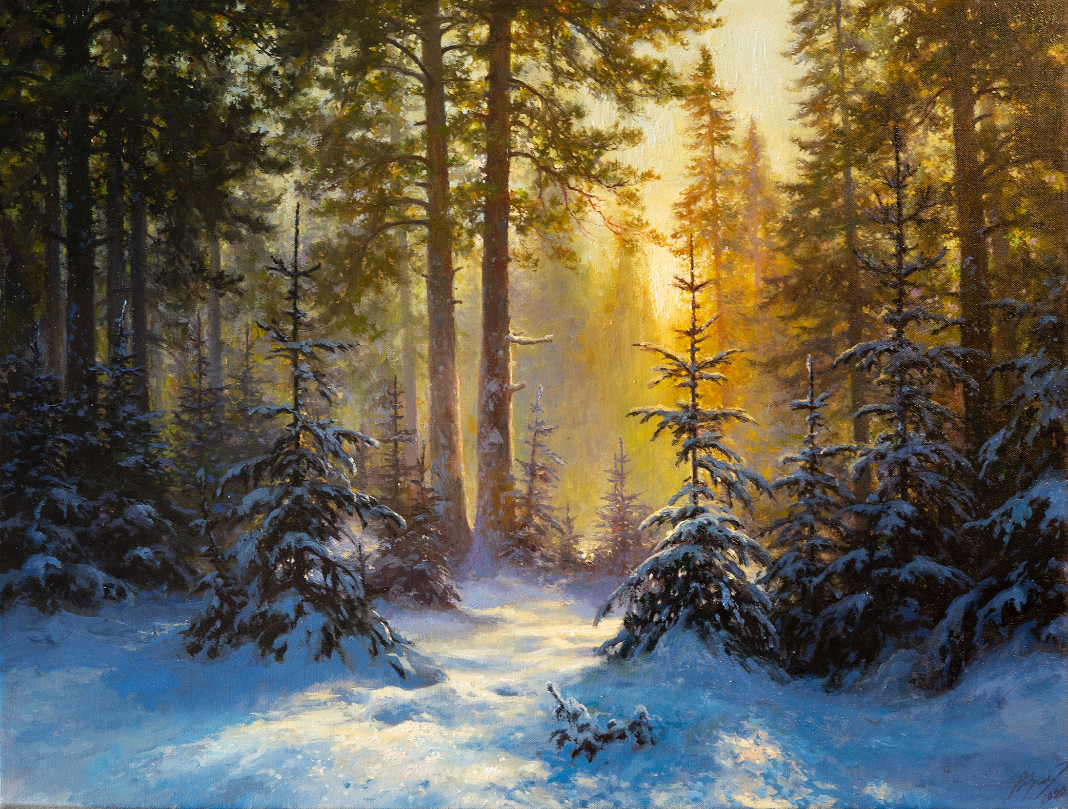 Winter Forest - 1, Vadim Zainullin, Buy the painting Oil