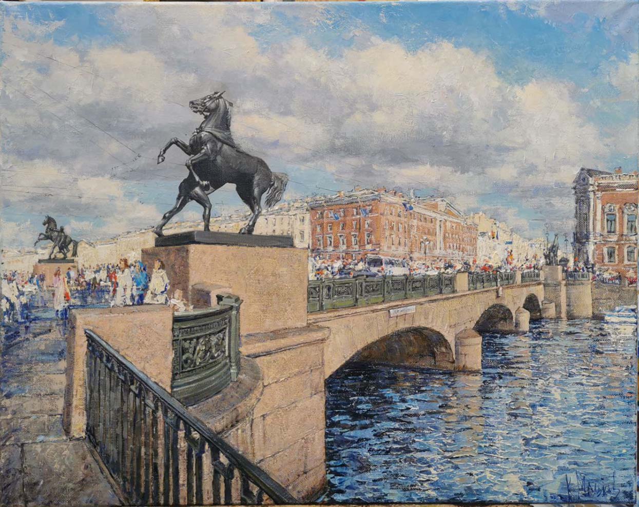 Anichkov Bridge - 1, Kirill Malkov, Buy the painting Oil