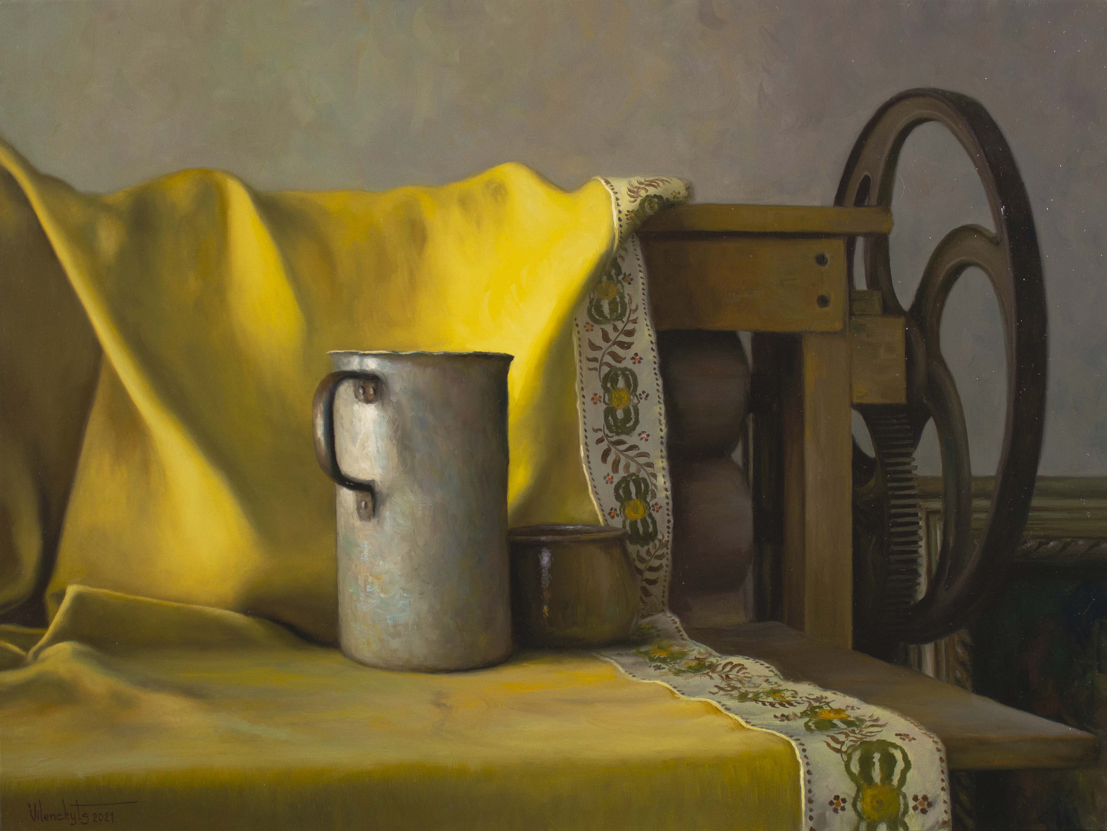 Still life on Yellow - 1, Vladimir Vilenchyts, Buy the painting Oil