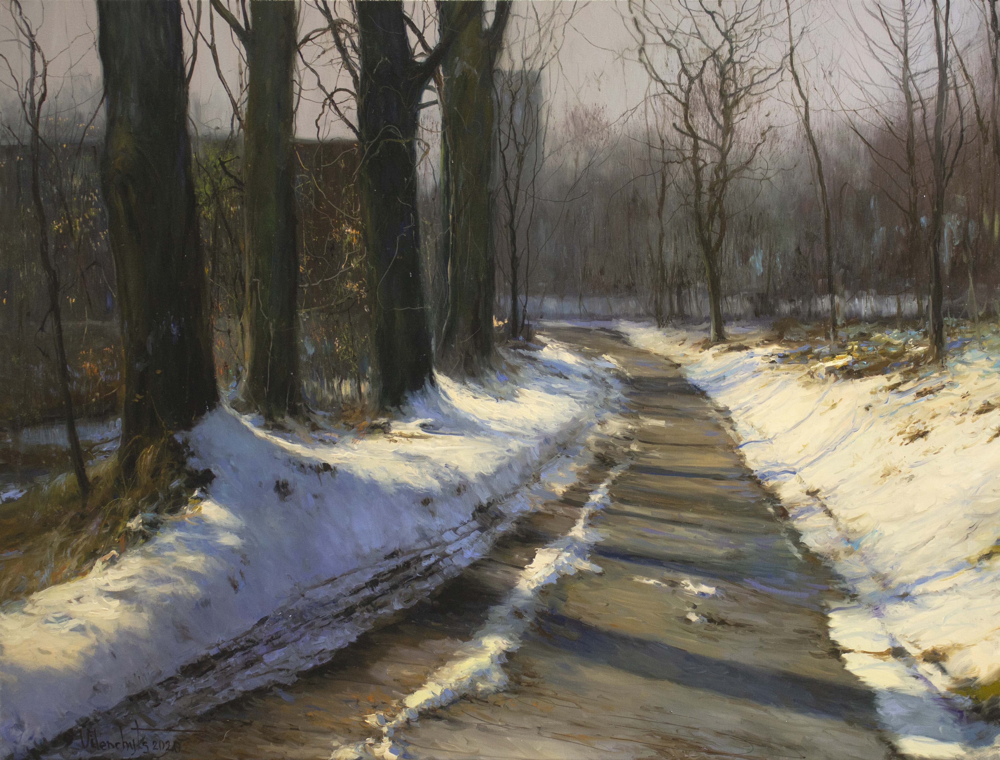 Snow in March - 1, Vladimir Vilenchyts, Buy the painting Oil
