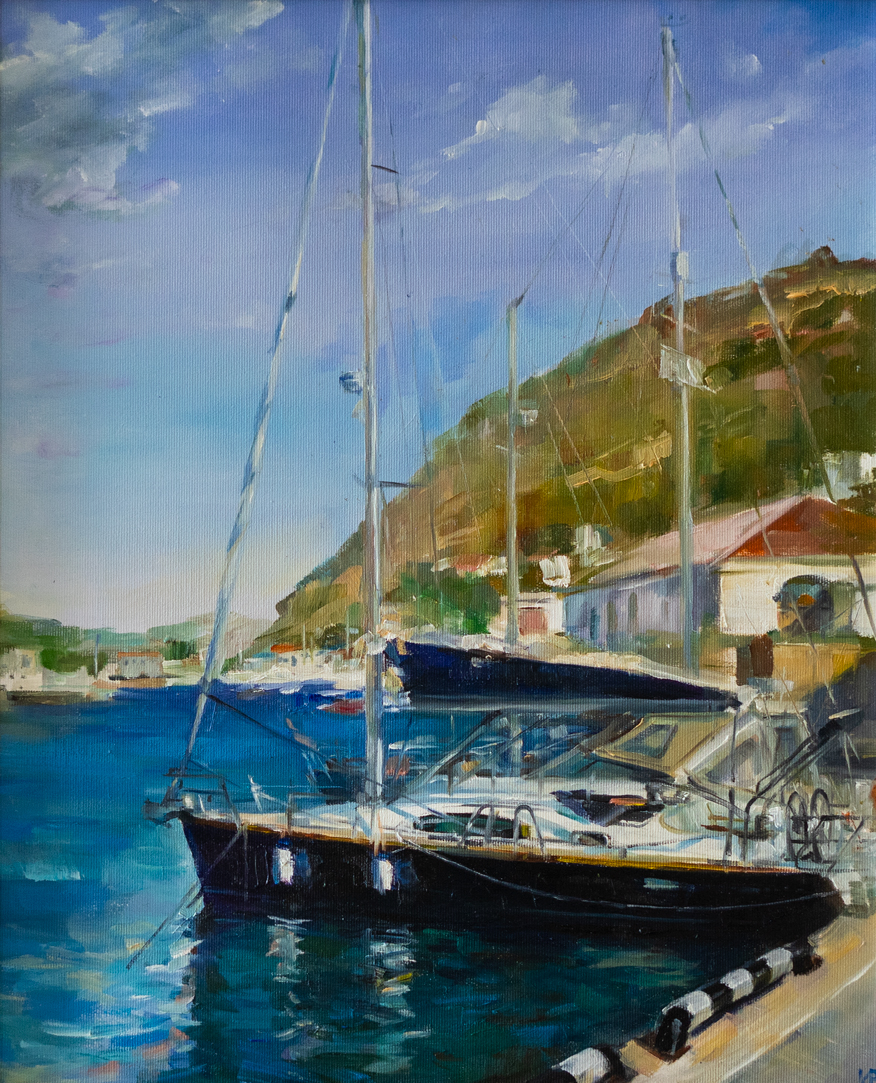 Blue Yacht - 1, , Buy the painting Oil