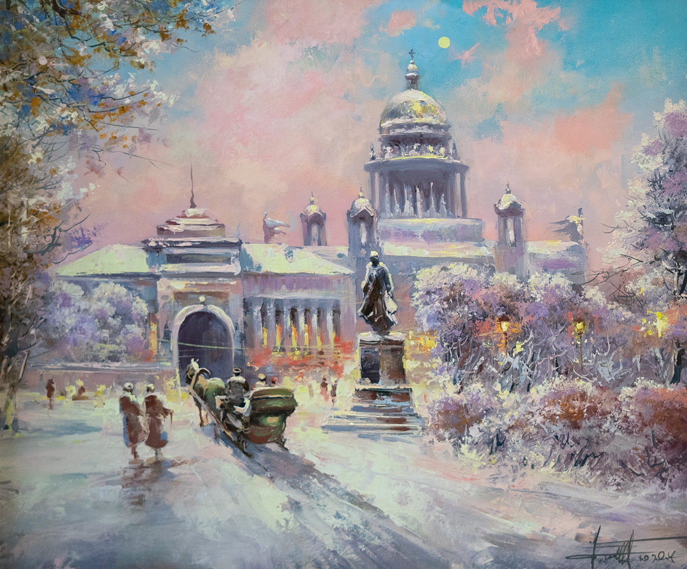 Winter in the Square  - 1, Dmitry Balakhonov, Buy the painting Oil