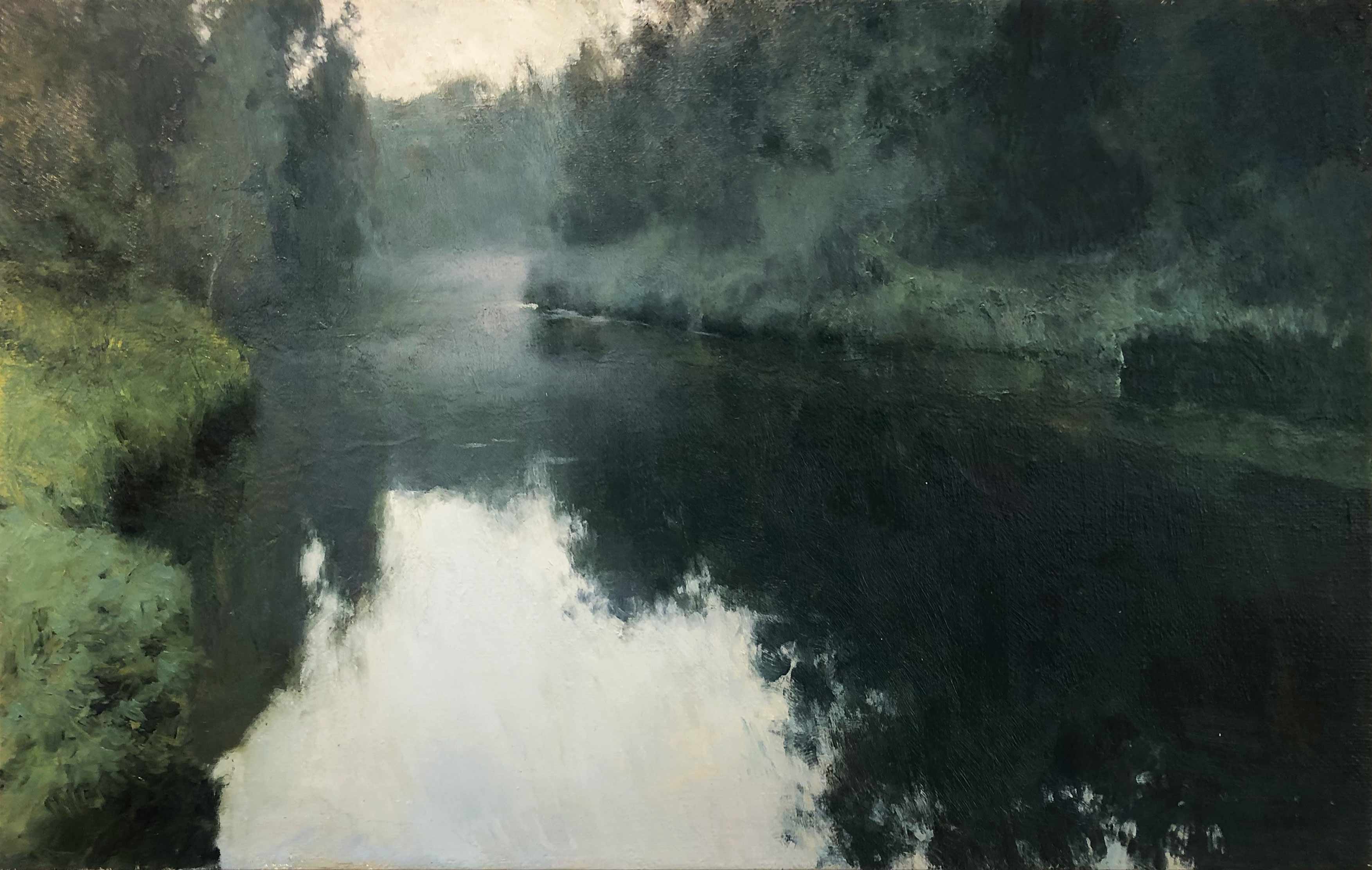 Fog Above the River - 1, Vladimir Kirillov, Buy the painting Oil