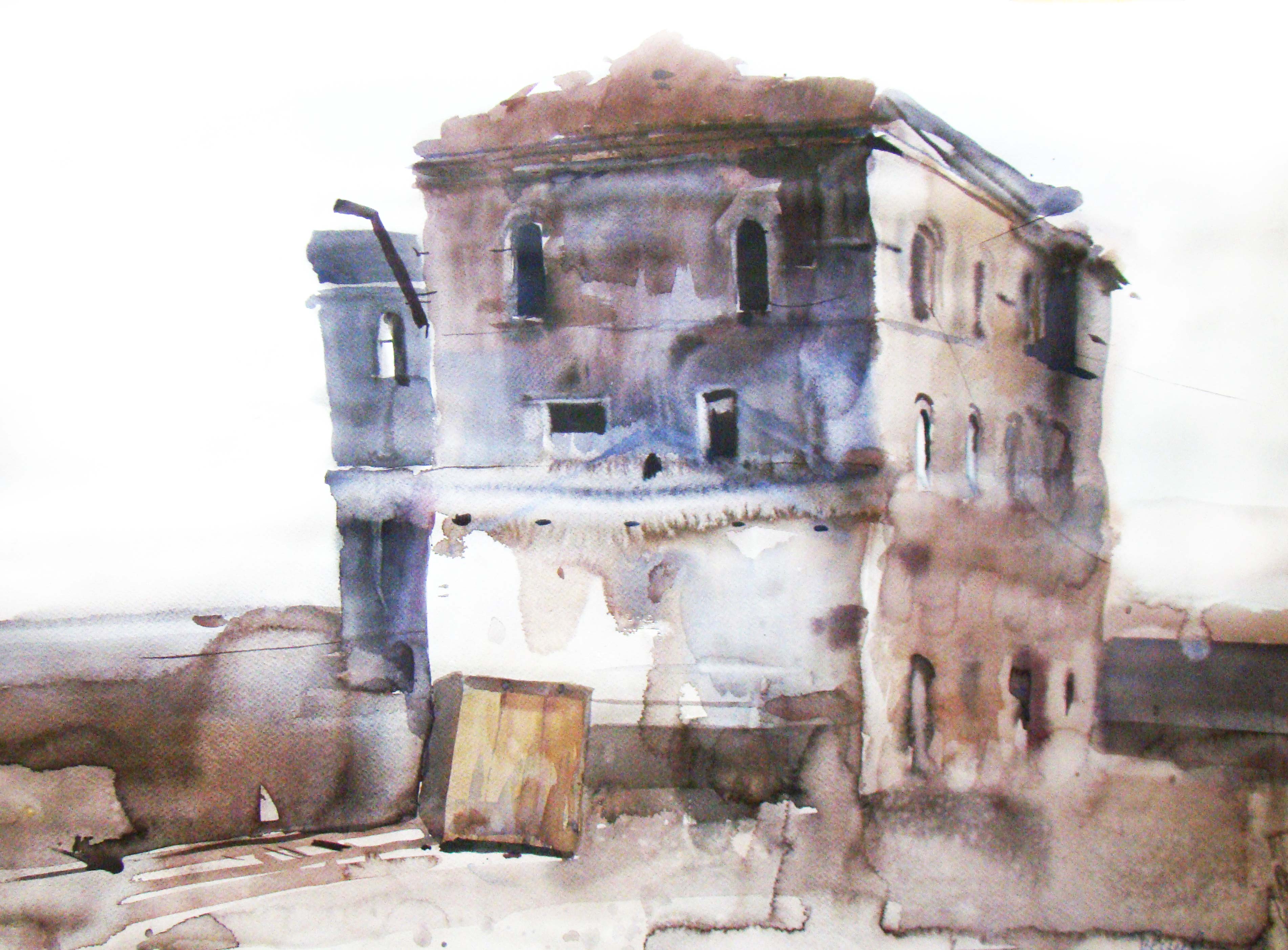 Ruins of The Demidovs Castle - 1, Olga Peshkova, Buy the painting Watercolor