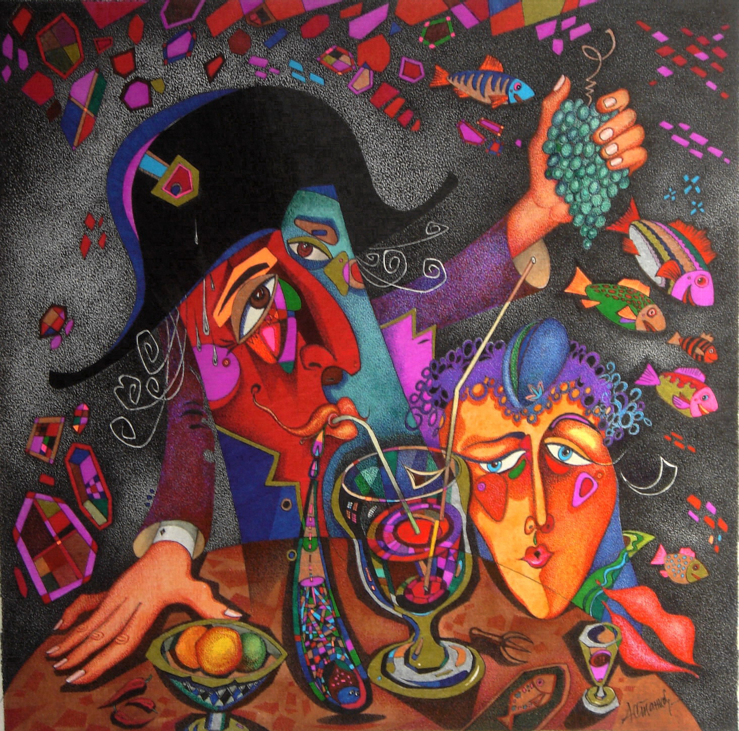 Corsican Cocktail - 1, Alexander Astankov, Buy the painting Mixed media