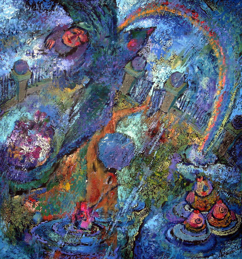Birthday Rain - 1, Alexander Astankov, Buy the painting Mixed media