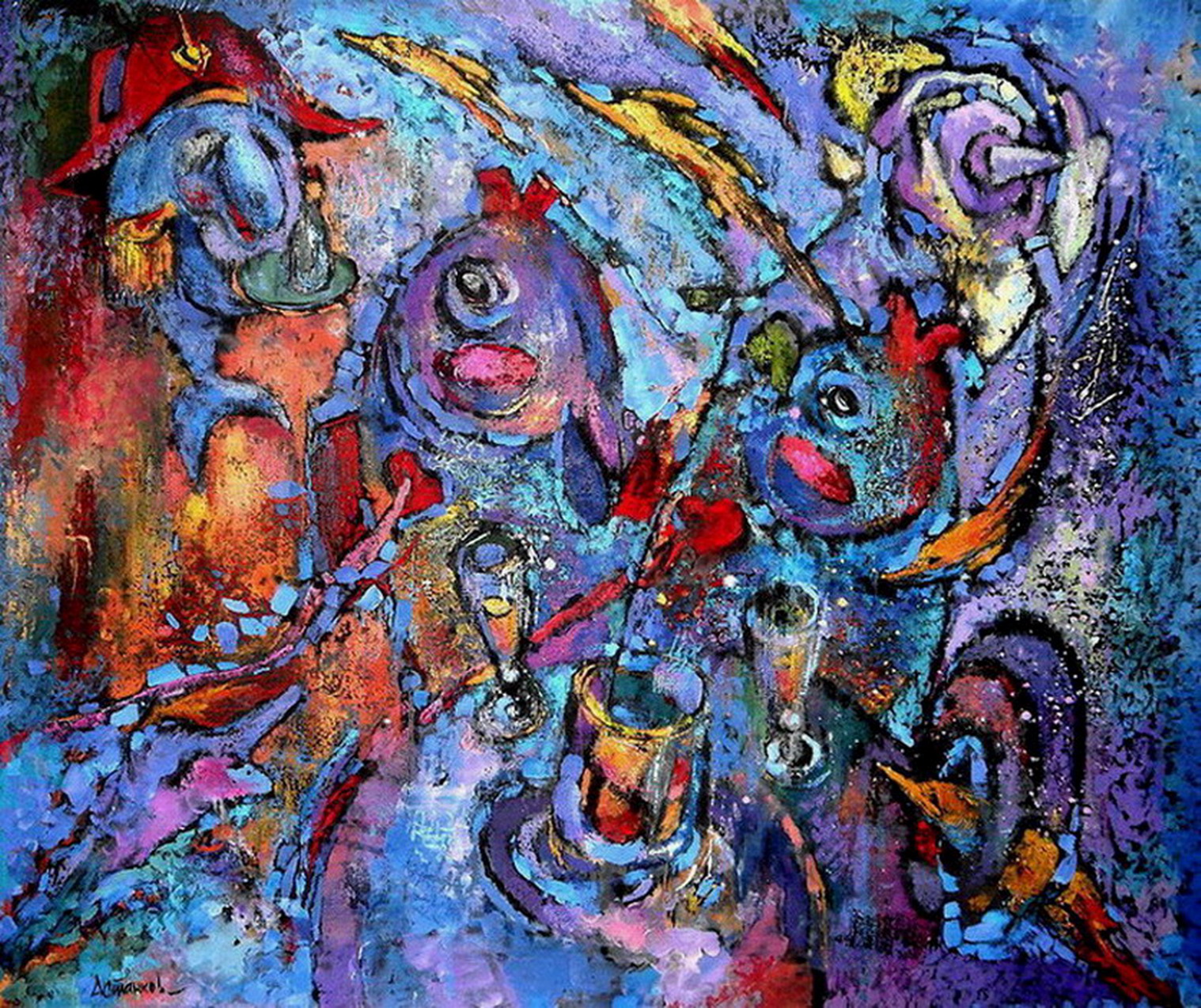 The Sea Angels - 1, Alexander Astankov, Buy the painting Mixed media