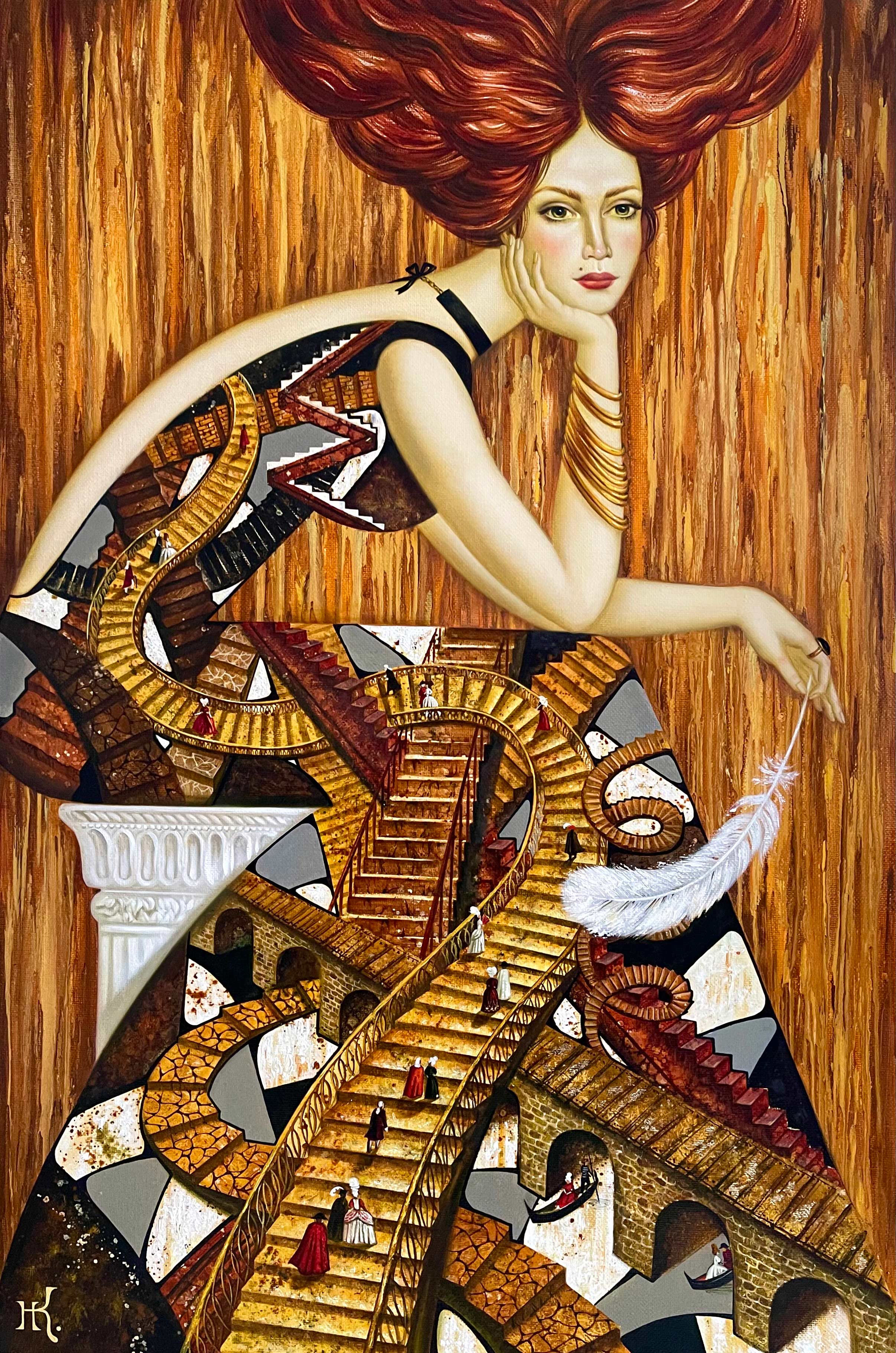 Golden Ladder - 1, Natalya Klimova, Buy the painting Oil