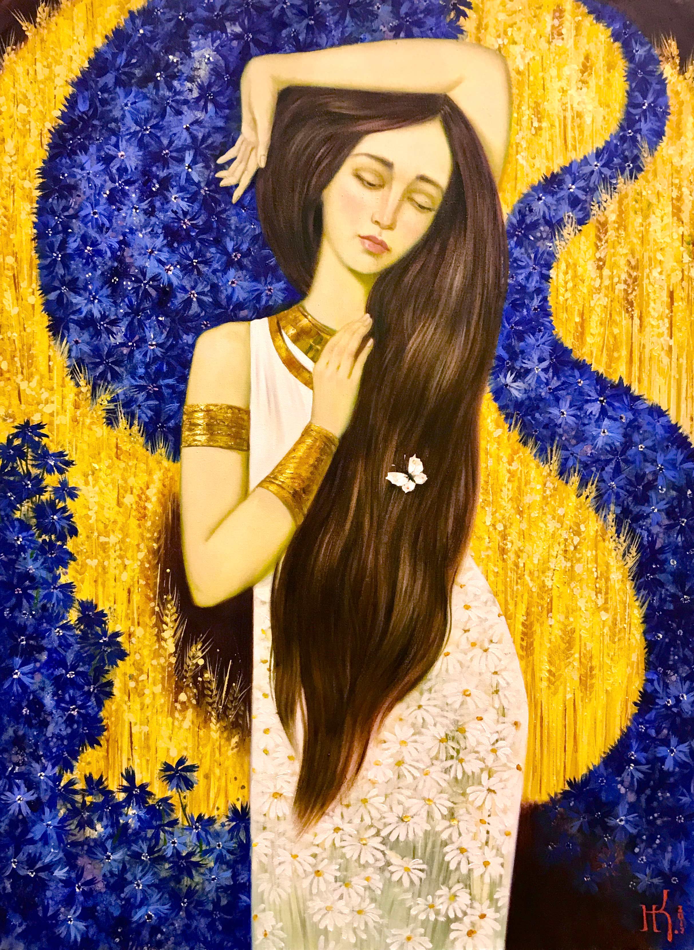 Blue Cornflowers - 1, Natalya Klimova, Buy the painting Oil