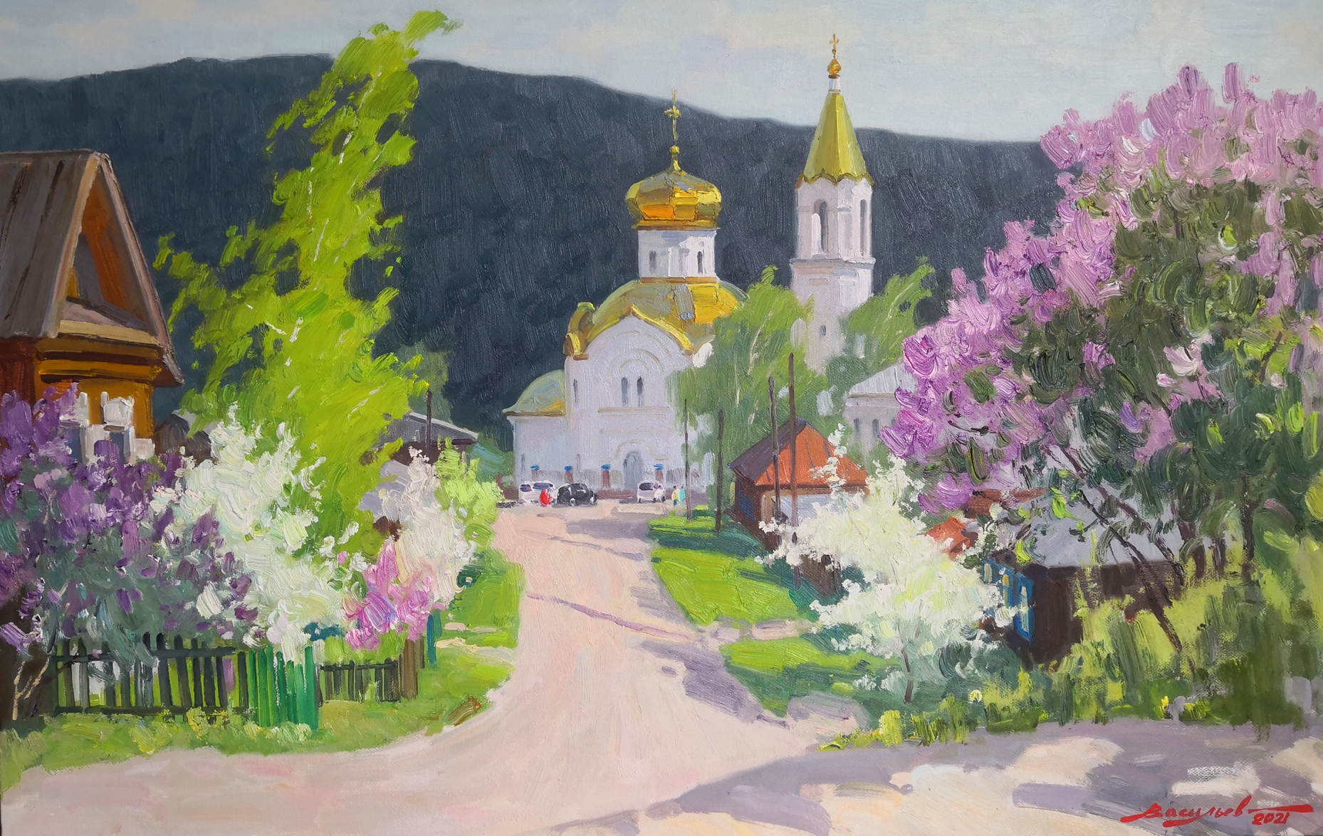 Windy Day in Staropyshminsk - 1, Dmitry Vasiliev, Buy the painting Oil