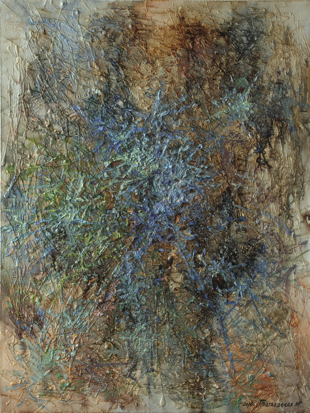 Blue Water #2 - 1, Marina Podgaevskaya, Buy the painting Mixed media