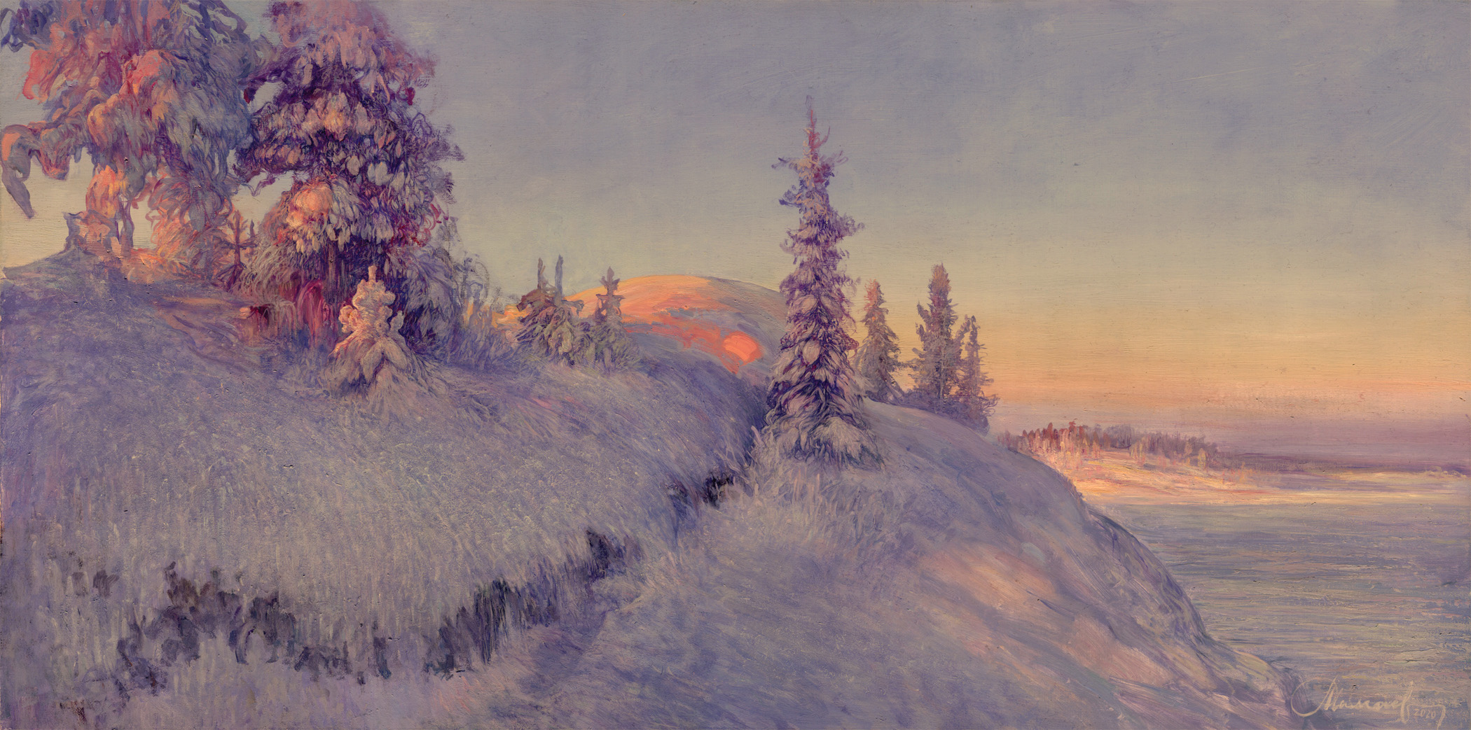 Frosty Evening - 1, Andrey Mamaev, Buy the painting Oil