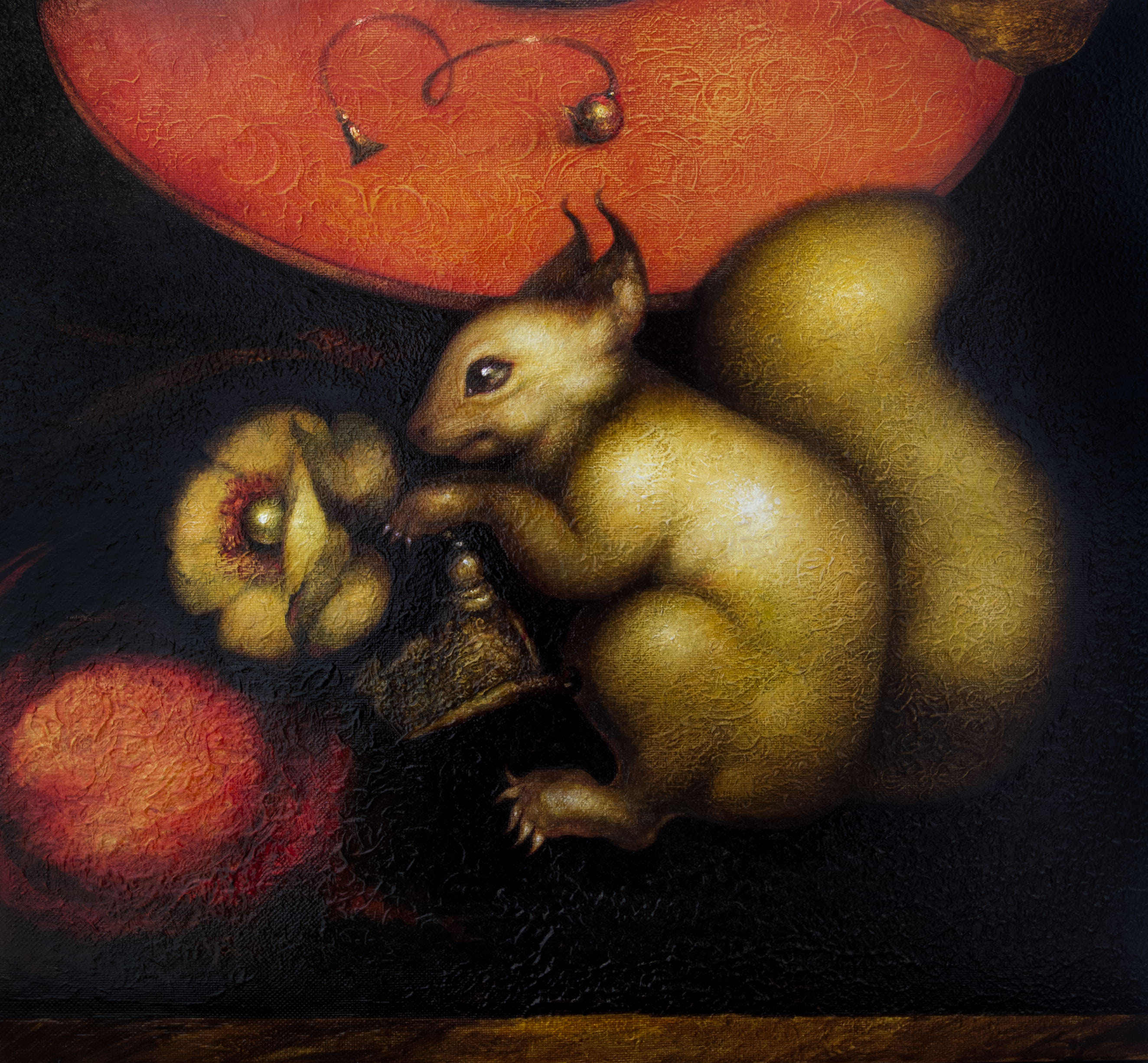 Squirrel and Flower - 1, Olga Akasi, Buy the painting Oil