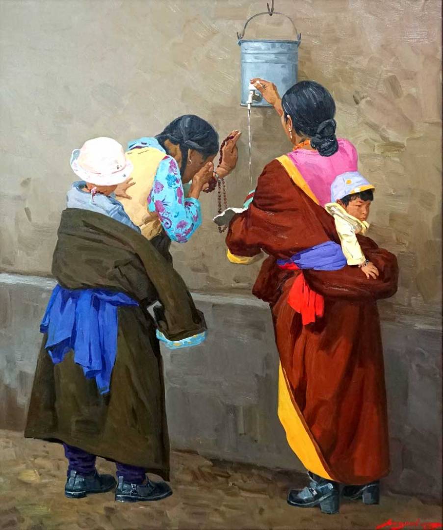 Tibetan pilgrims, Dmitry Vasiliev, Buy the painting Oil