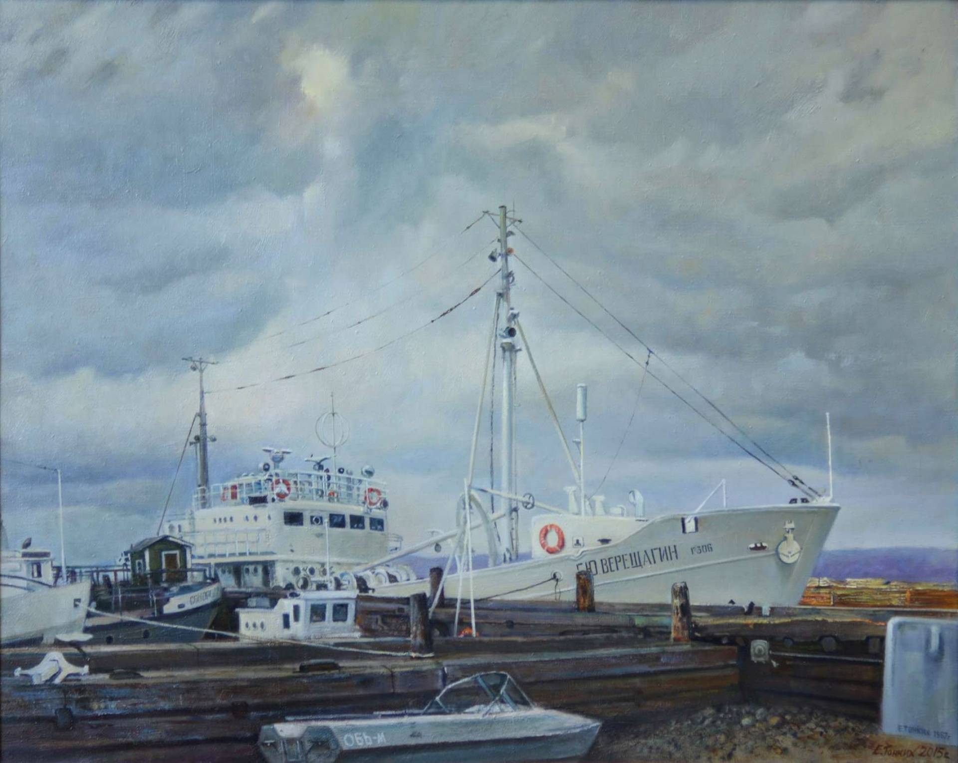Listvyanka Port - 1, Evgeny Tonkikh, Buy the painting Oil