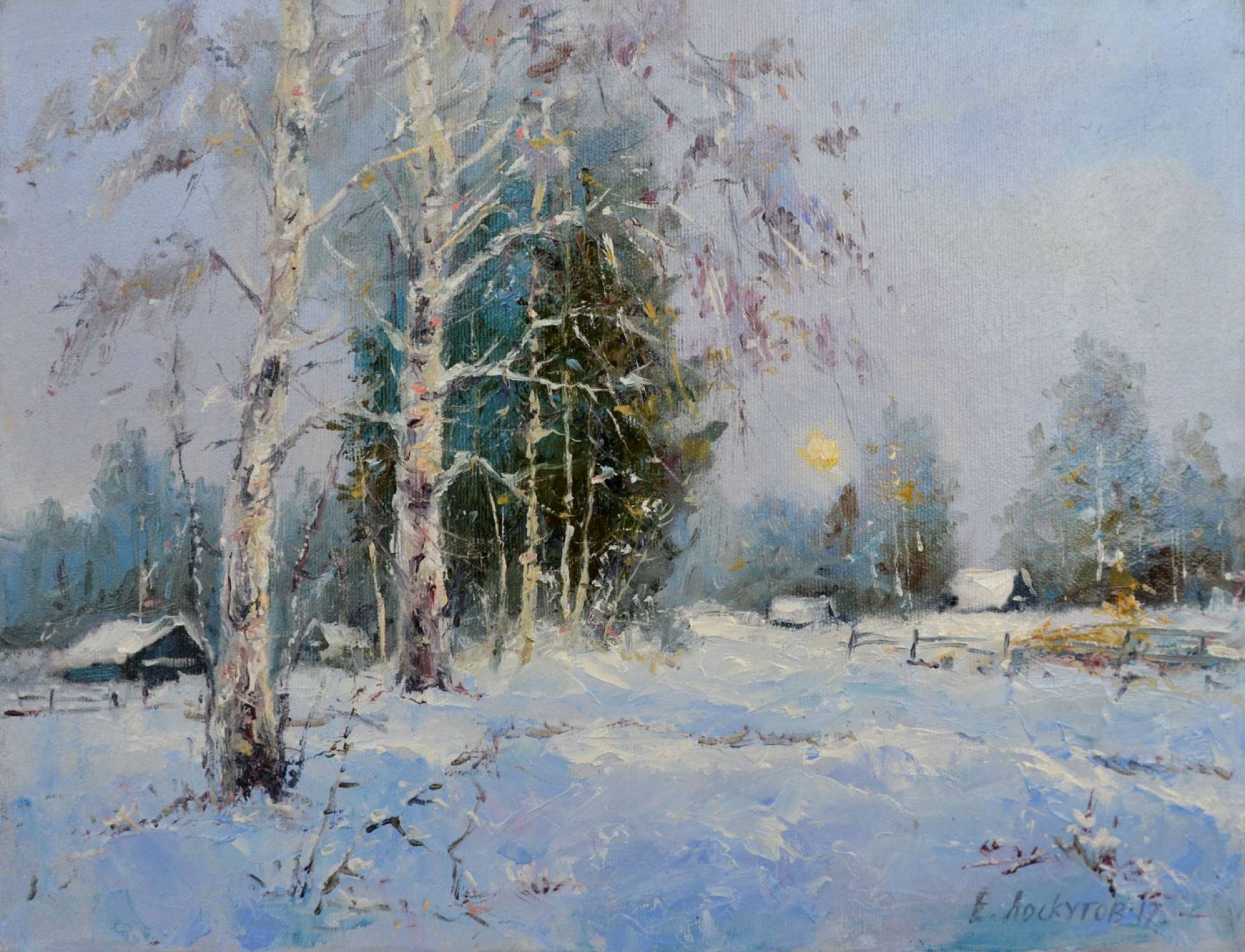 Winter Sun, Evgeny Loskutov, Buy the painting Oil