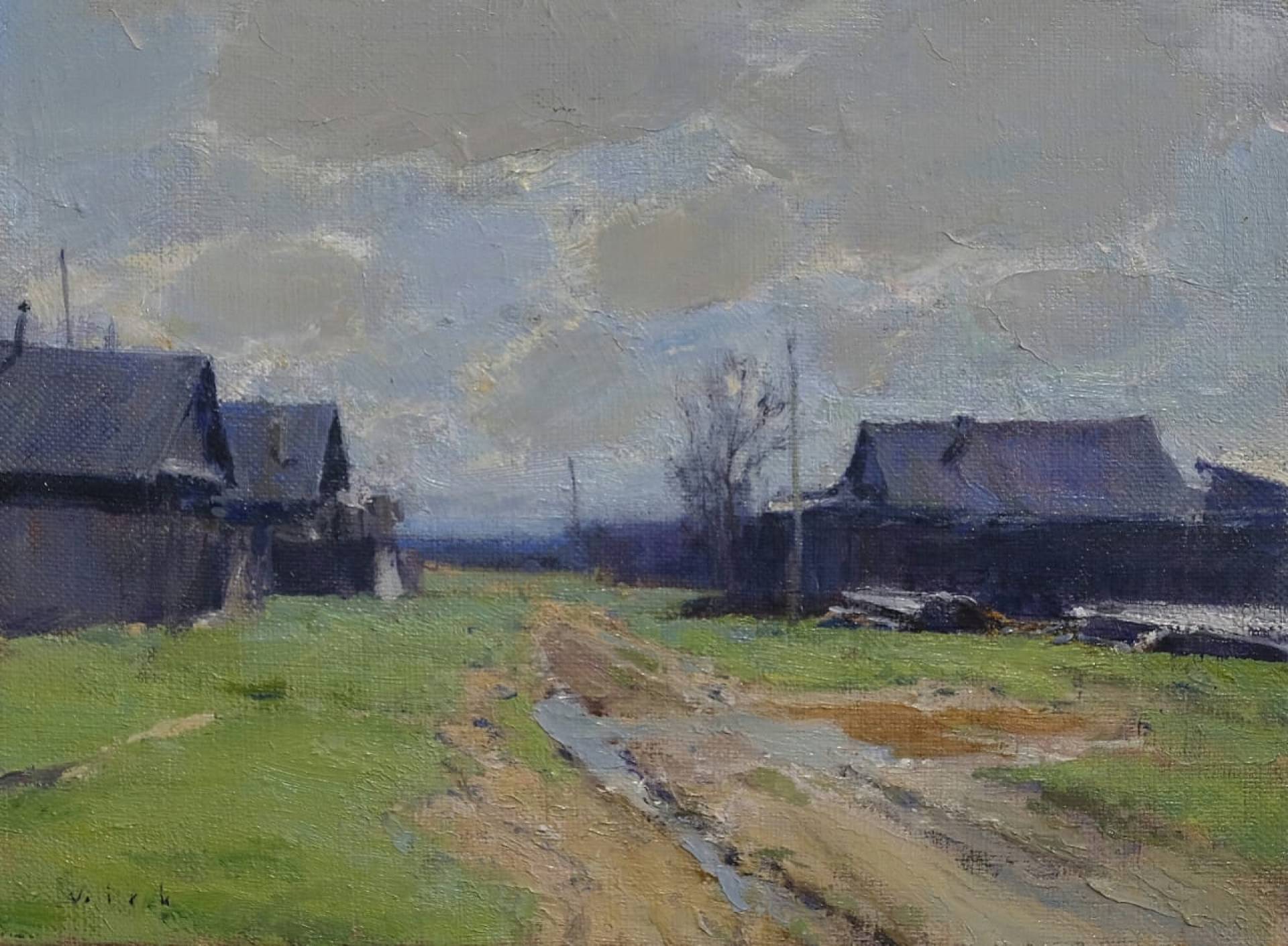 Spring in the village, Vladimir Kirillov, Buy the painting Oil