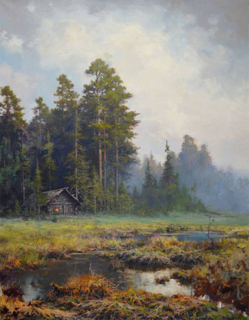 Taiga Morning - 1, Vadim Zainullin, Buy the painting Oil