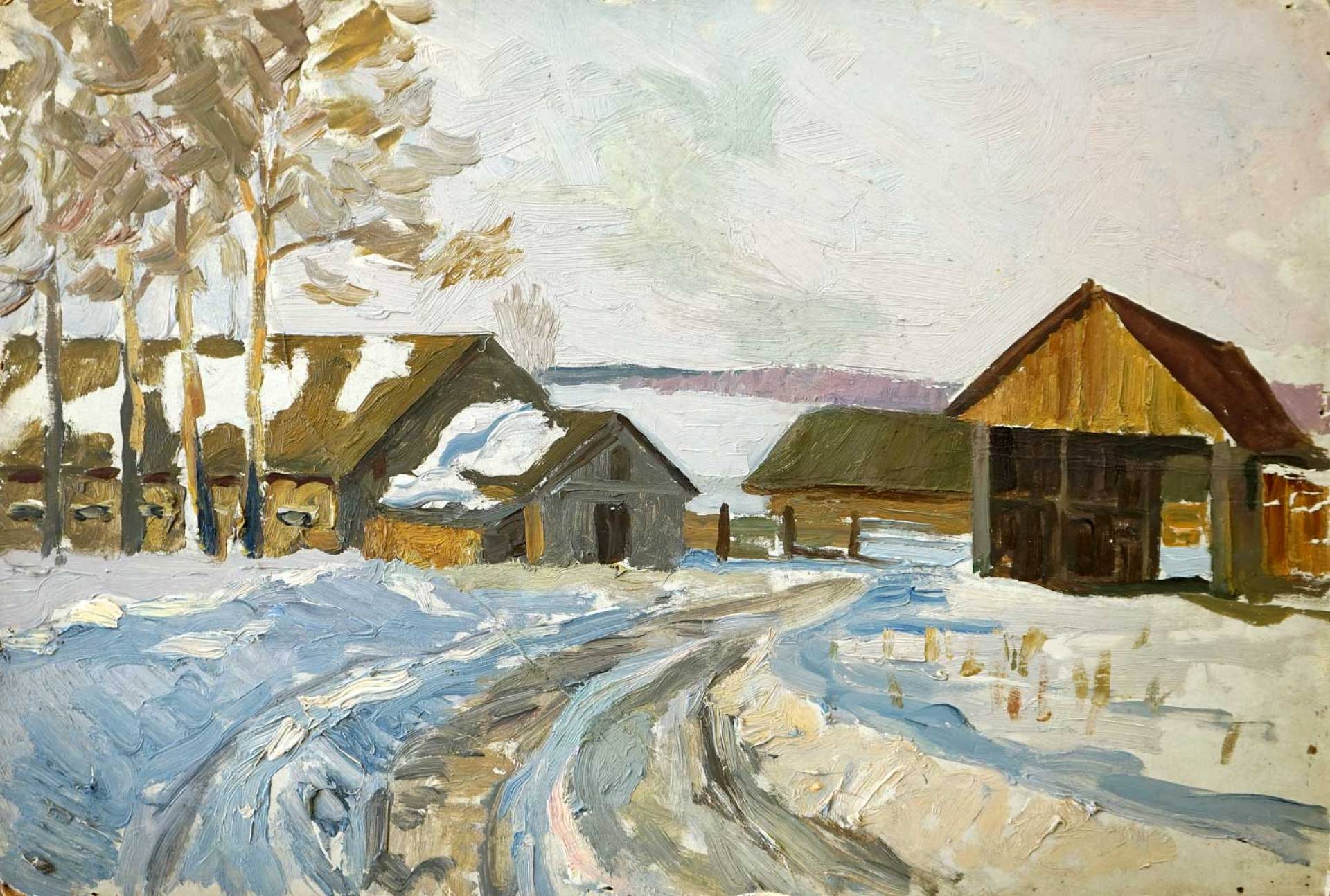 Winter, Boris Glushkov, Buy the painting Oil
