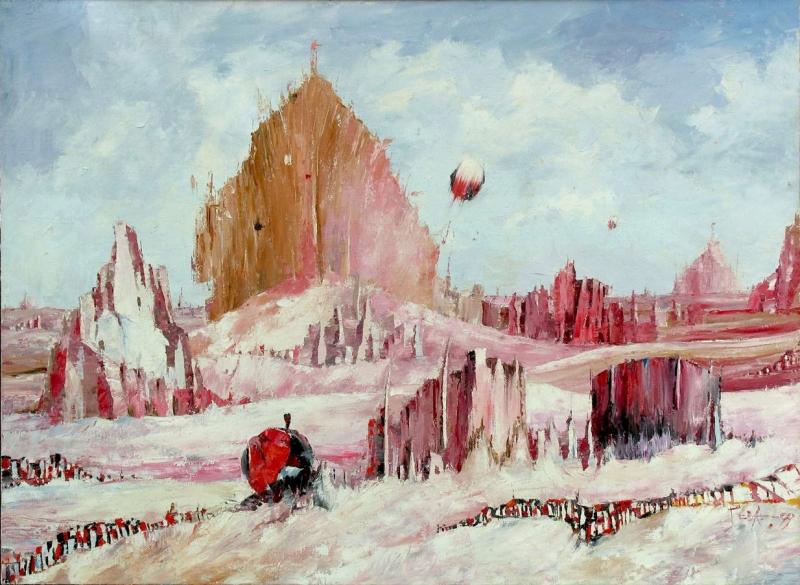 Red Fields - 1, Evgeny Guselnikov, Buy the painting Oil
