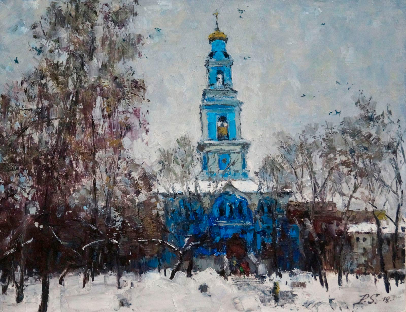The Church Of The Ascension, Sergei Prokhorov, Buy the painting Oil