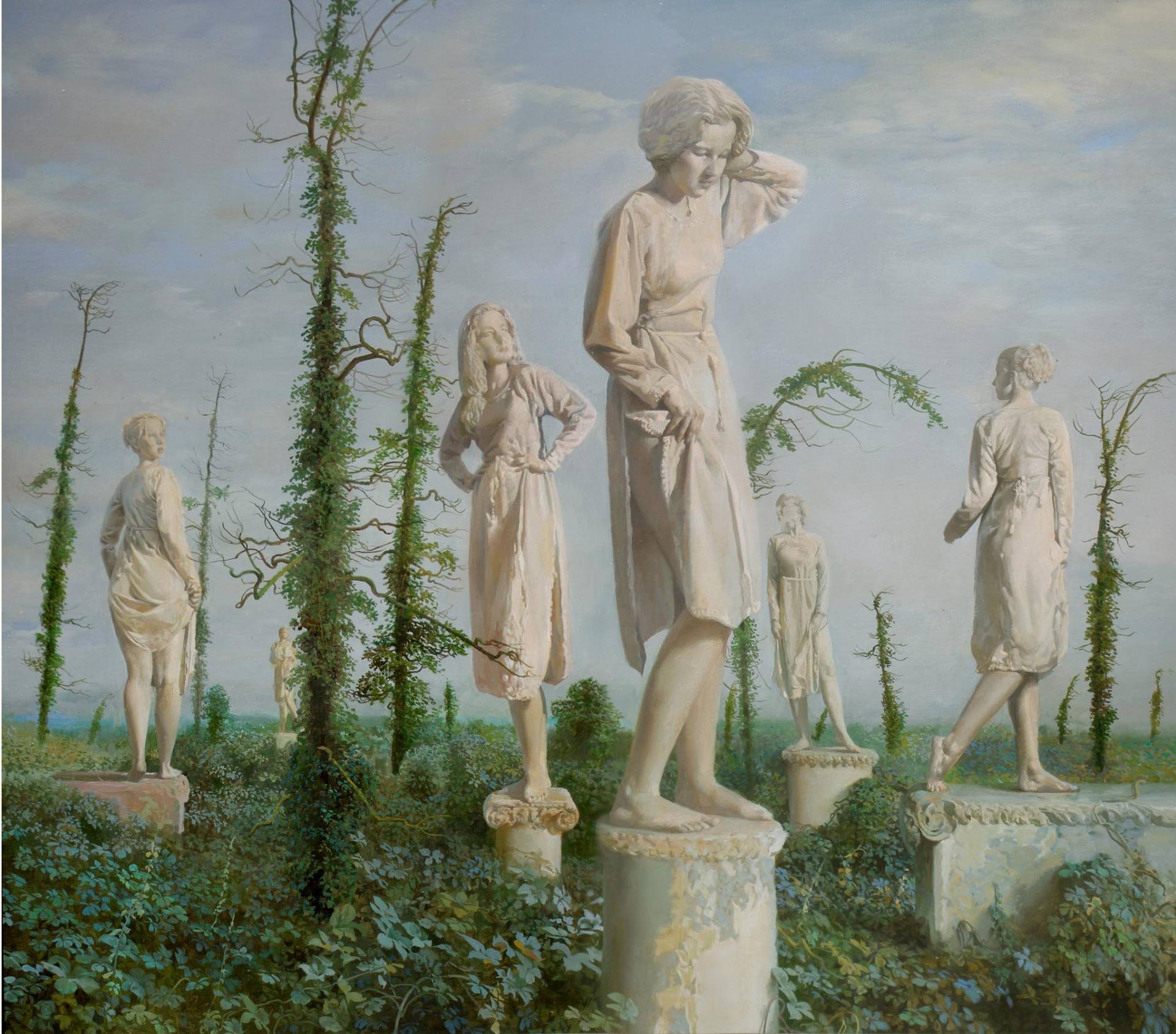 Old statue Park, Alexander Saidov, Buy the painting Oil