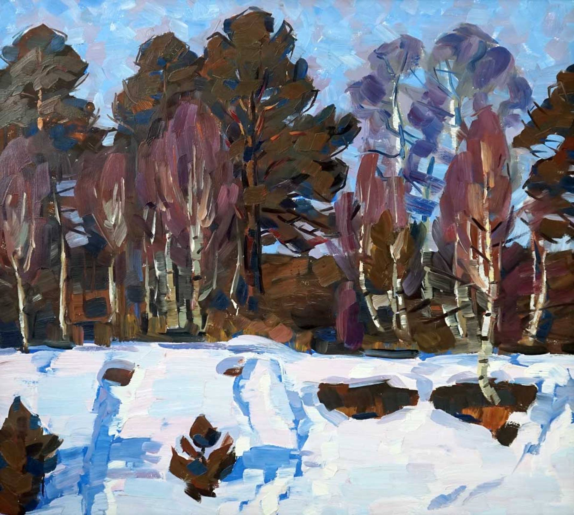 Winter Forest, Yuri Sidorovich, Buy the painting Oil