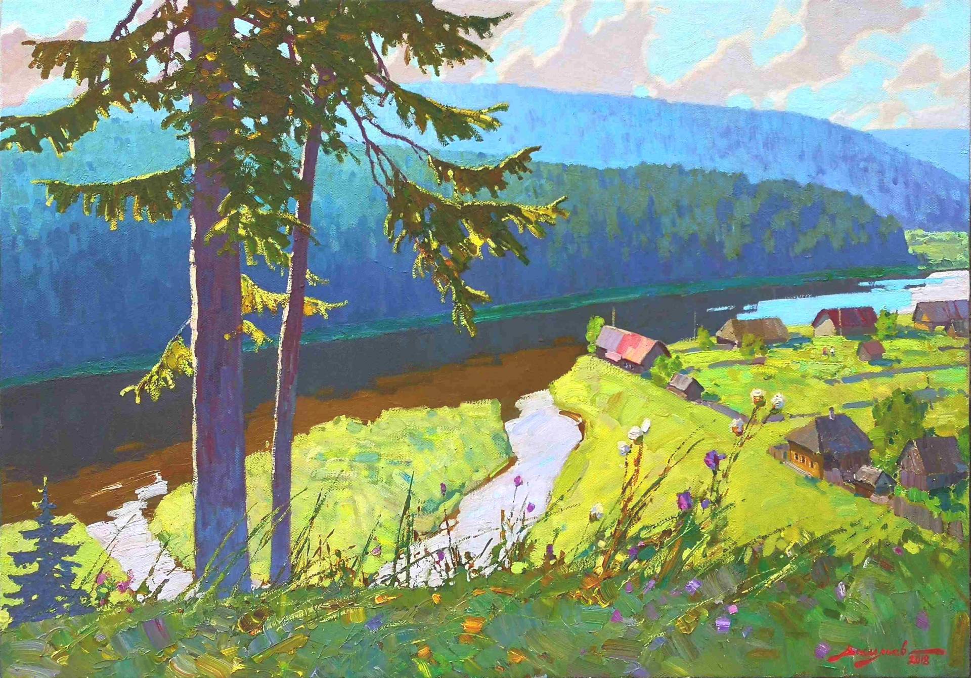 Sunny day. Chusovaya, Dmitry Vasiliev, Buy the painting Oil