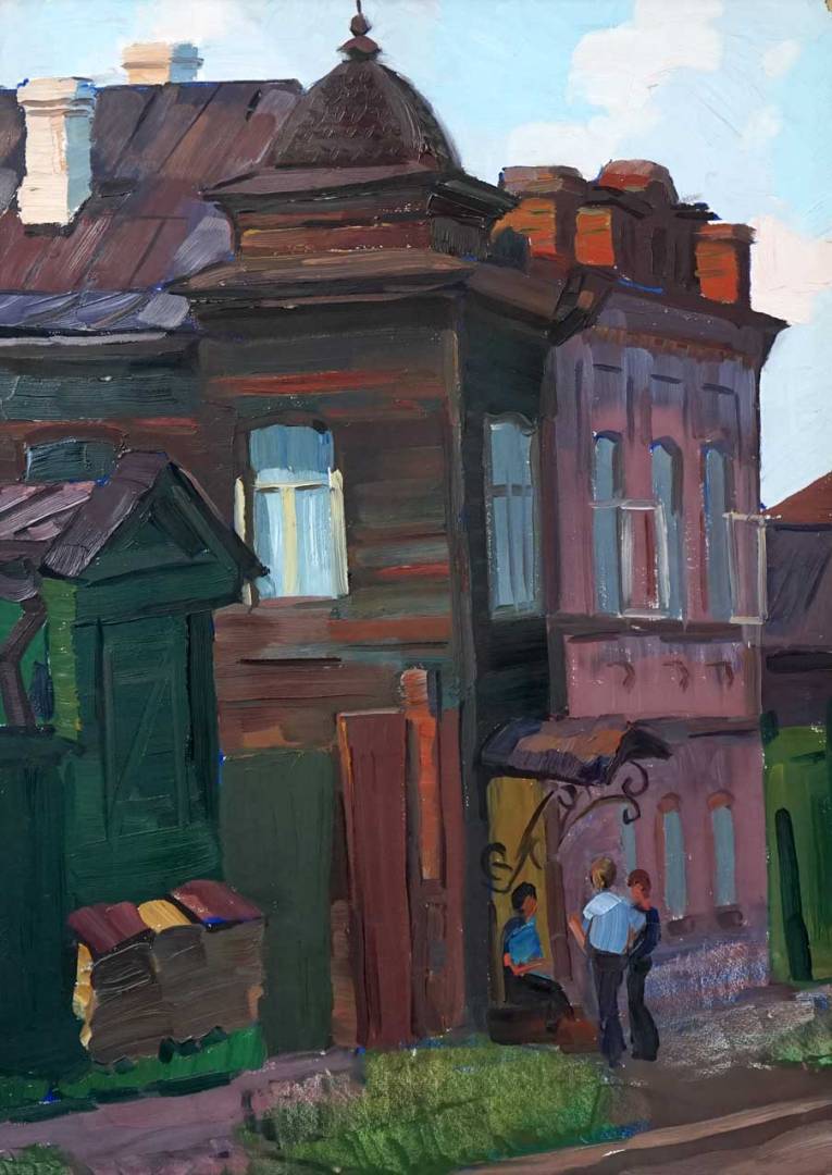 Old house, Yuri Sidorovich, Buy the painting Oil