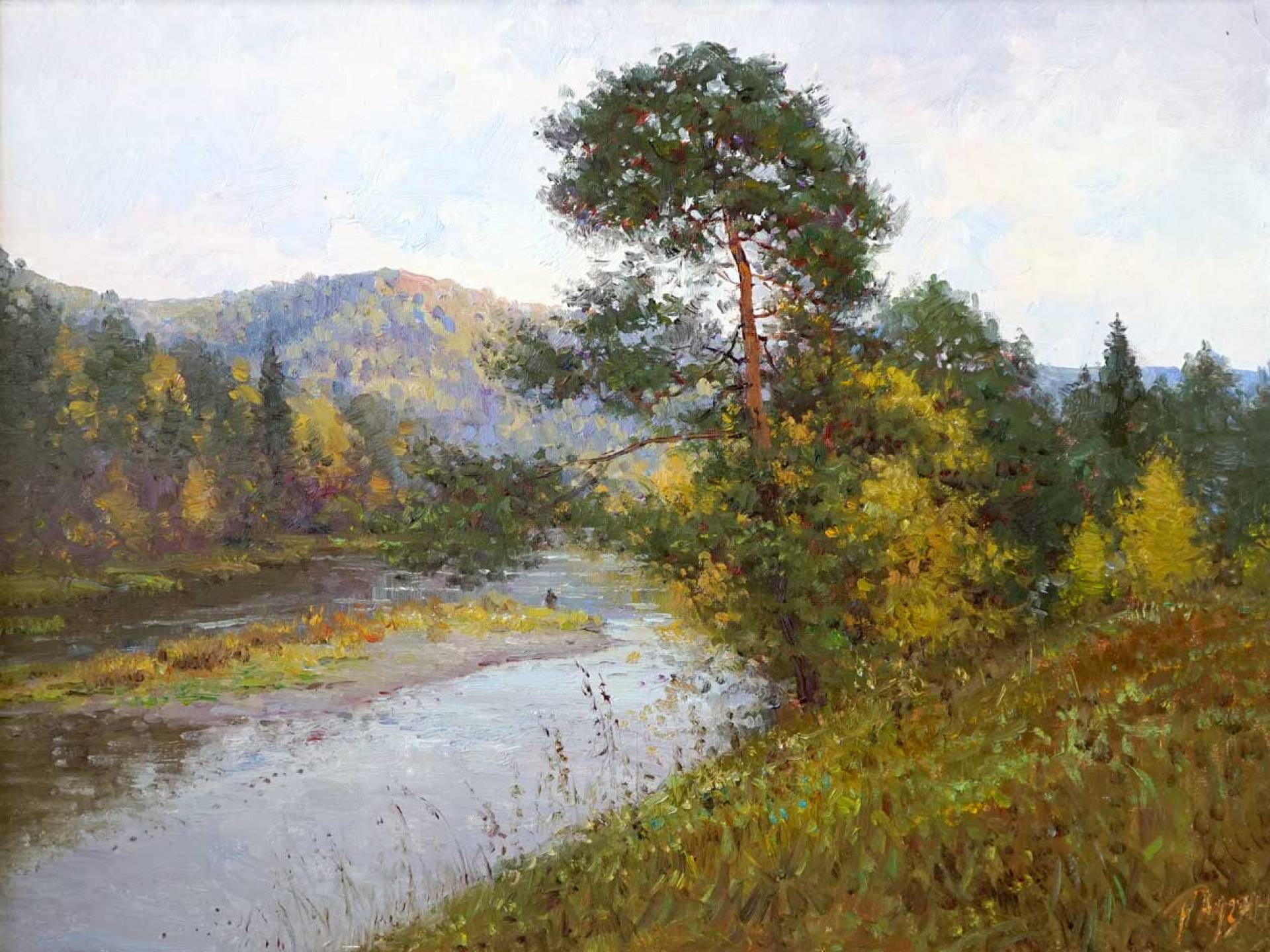 Rain on the Urals - 1, Rustem Khuzin, Buy the painting Oil
