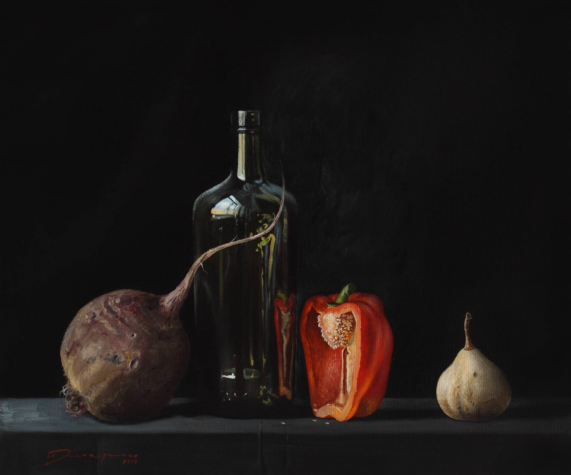 Still Life With Red Pepper - 1, Ilya Khokhrin, Buy the painting Oil