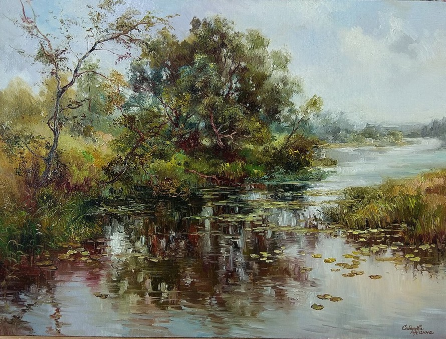 On the Pond, Zhanna Sidorova, Buy the painting Oil