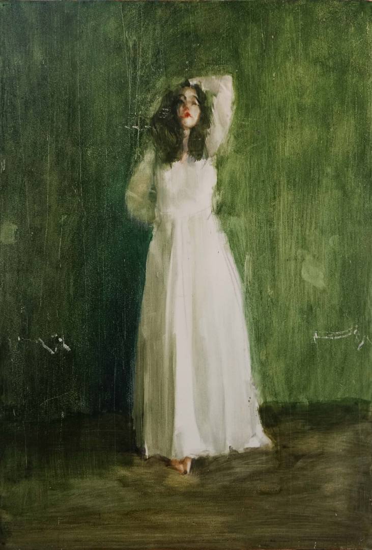 Girl in White - 1, Alisher Kushakov, Buy the painting Oil
