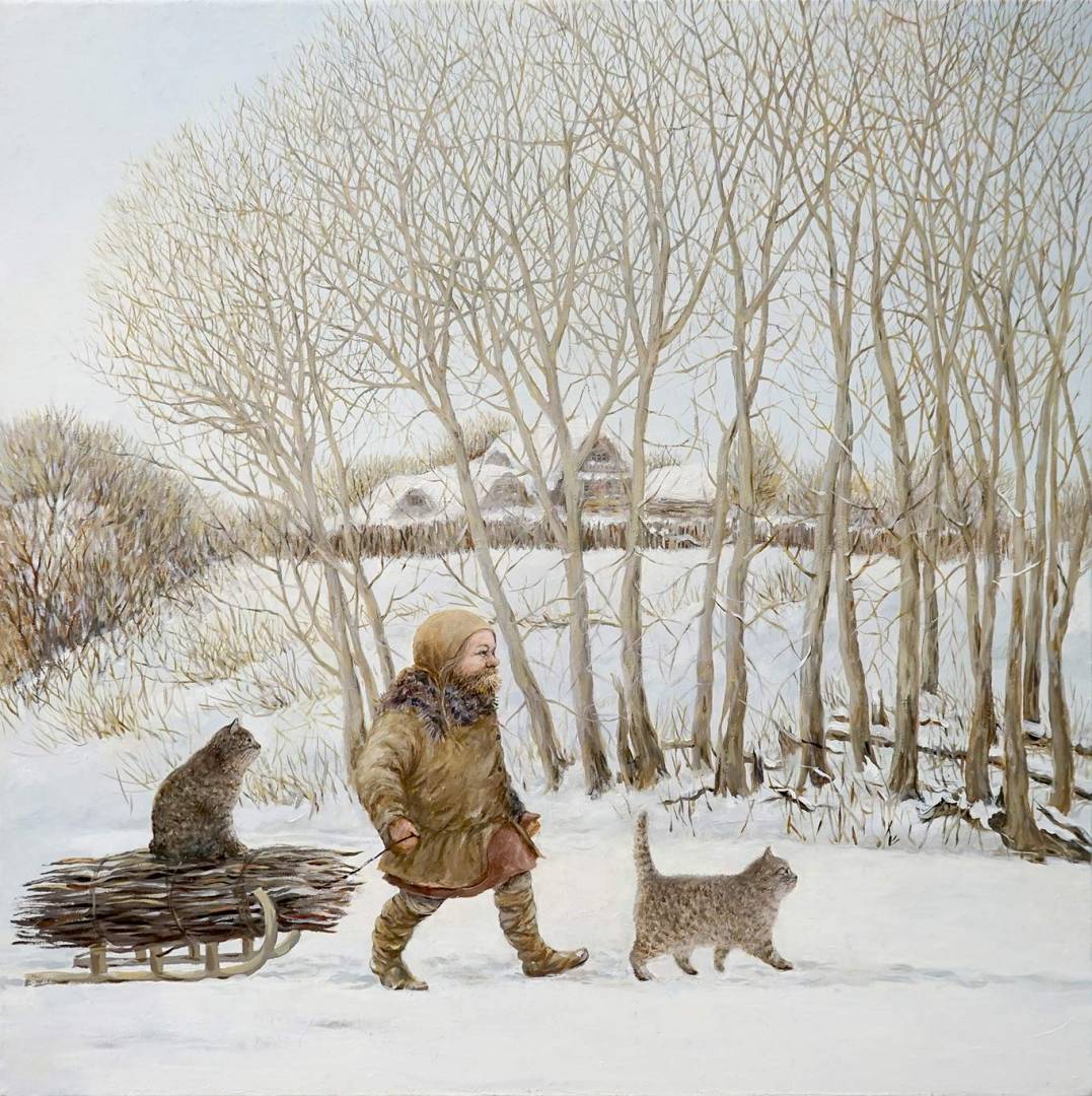 Firewood Collectors - 1, Natalya Govorukhina, Buy the painting Oil