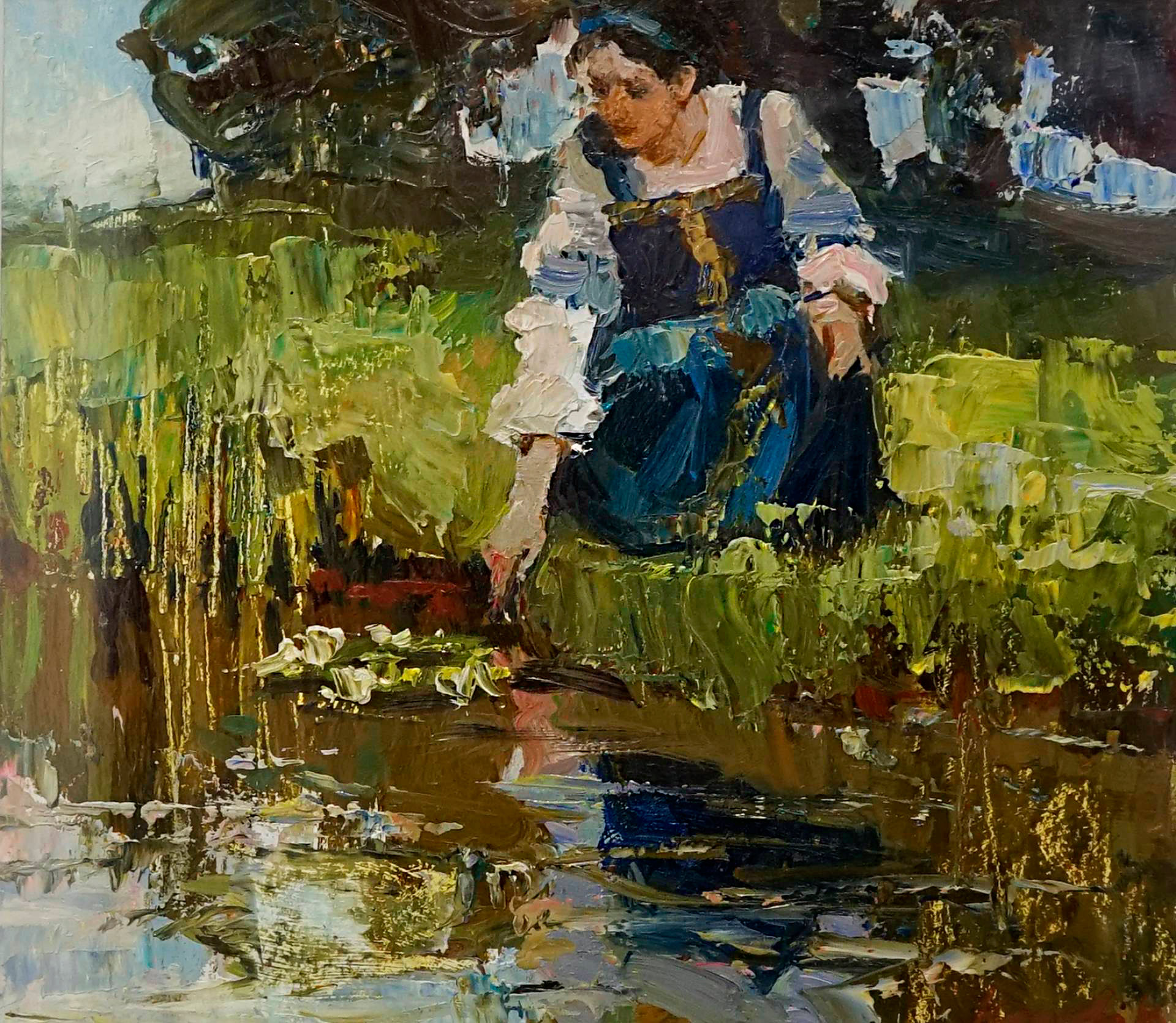 On the river, Julia Kostsova, Buy the painting Oil