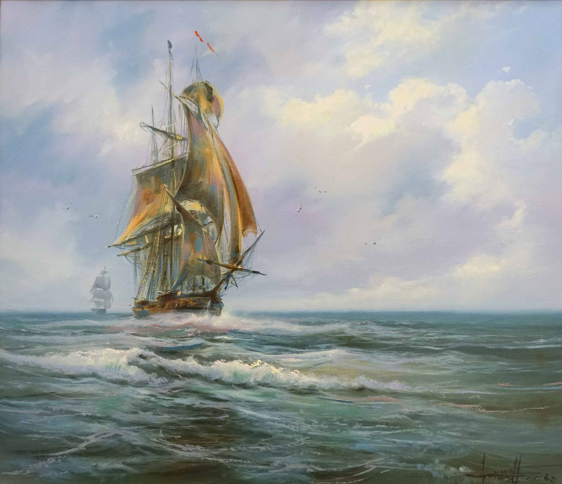 Sailboat, Dmitry Balakhonov, Buy the painting Oil