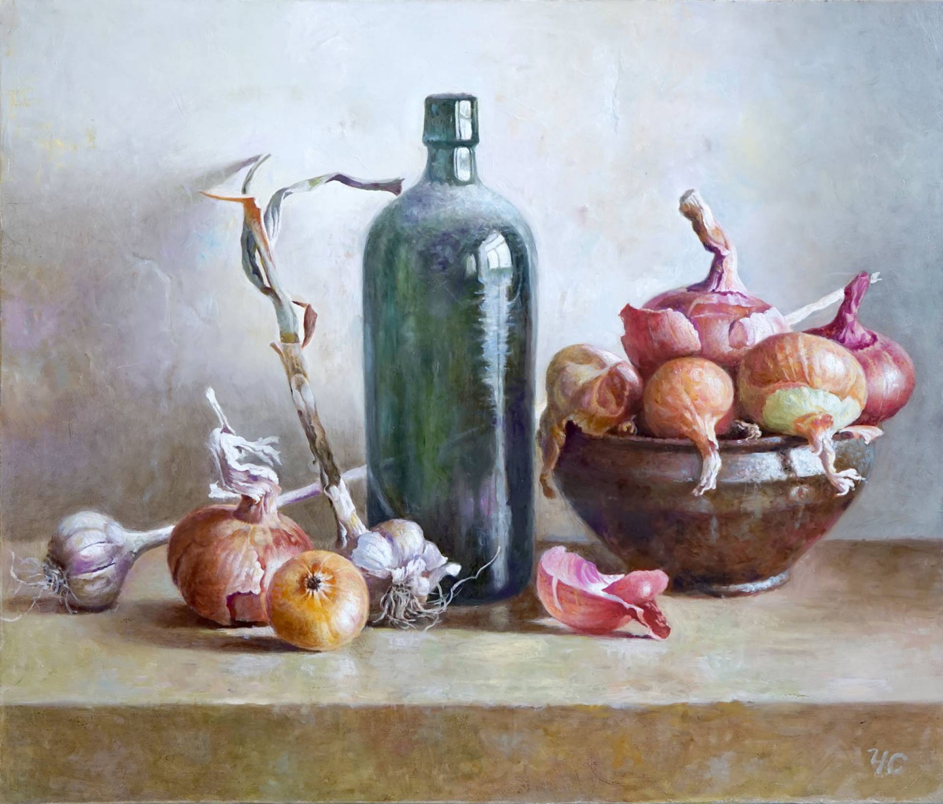 Still Life with Onion, Stanislav Chadov, Buy the painting Oil