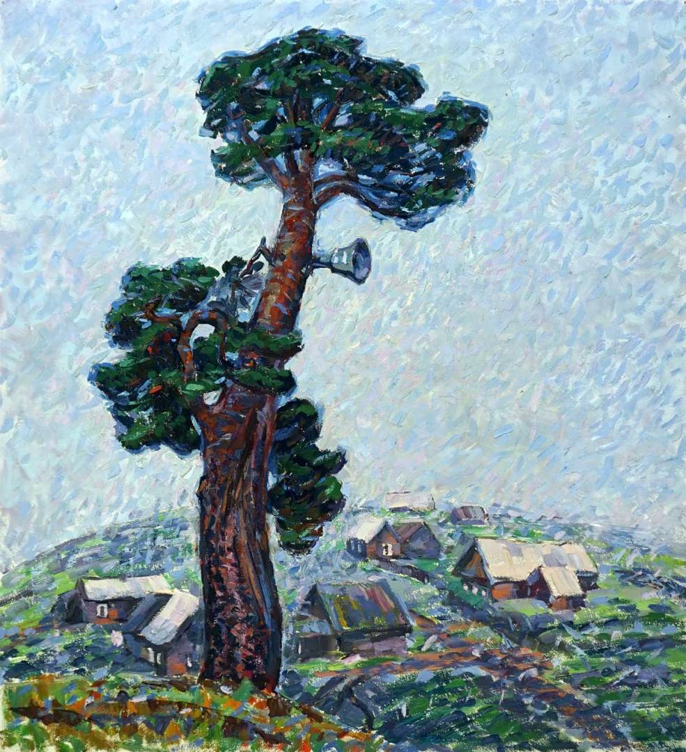 Pine With Loudspeaker - 1, Yuri Sidorovich, Buy the painting Oil