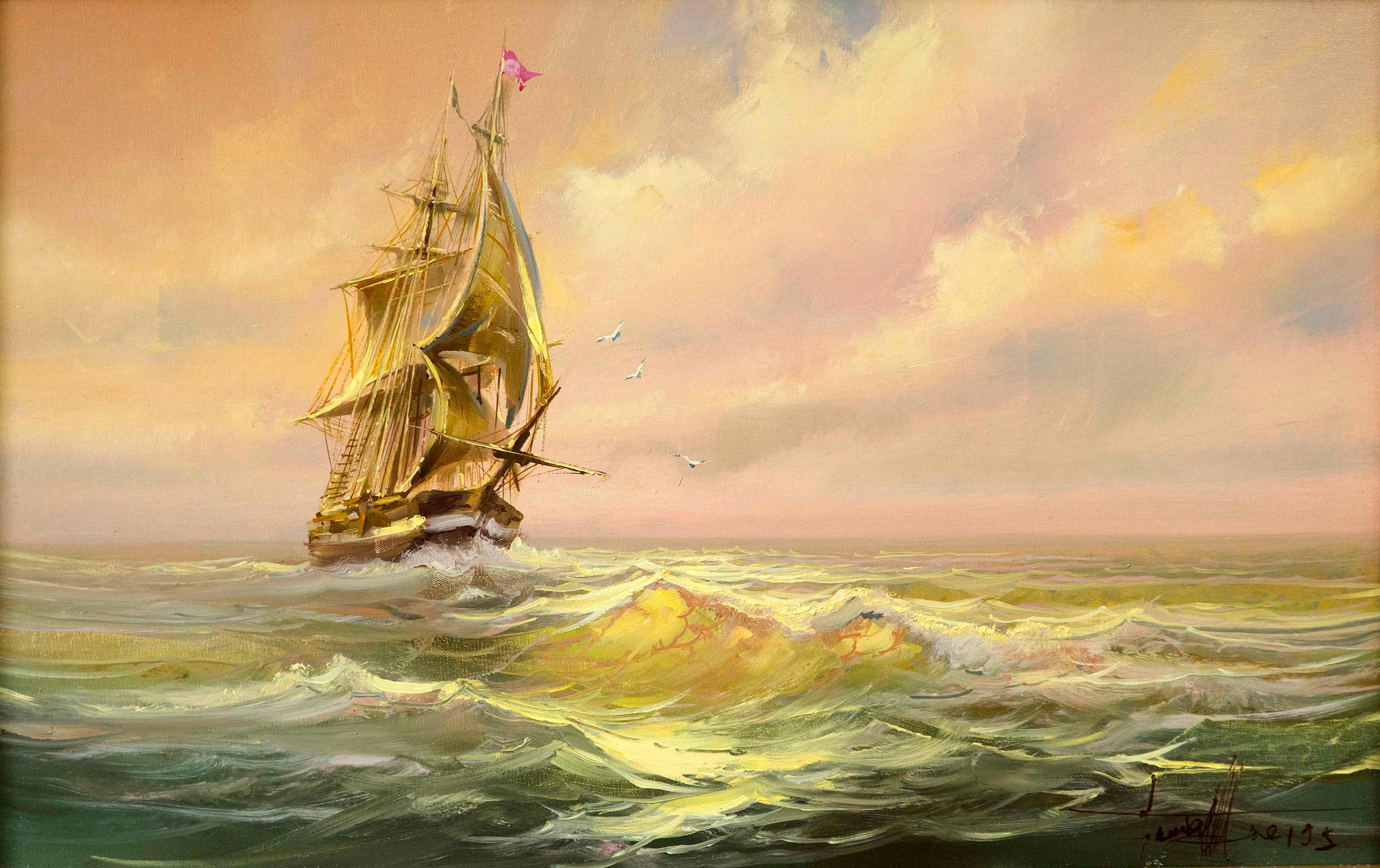 With all Sails - 1, Dmitry Balakhonov, Buy the painting Oil