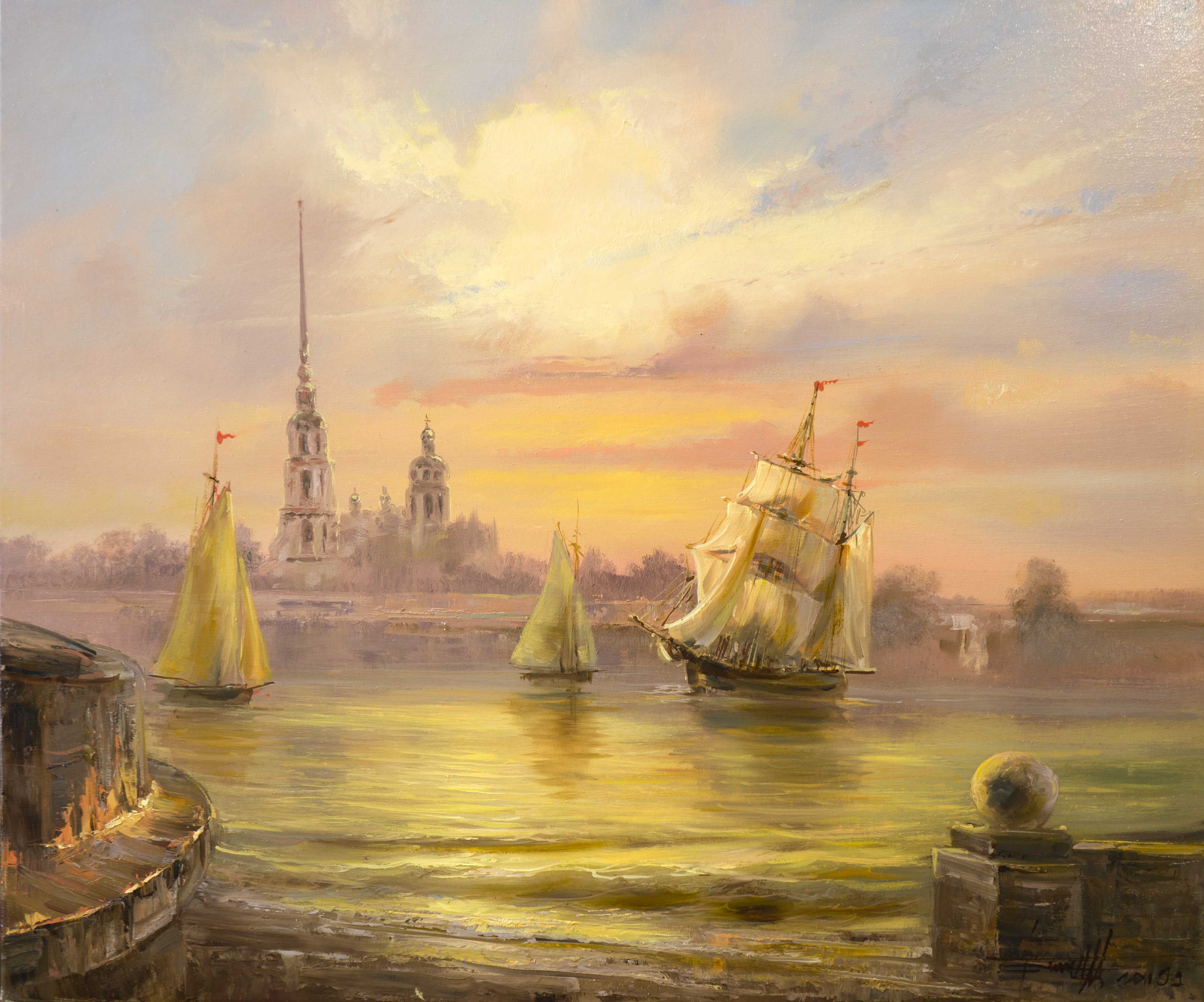 Neva. St. Petersburg, Dmitry Balakhonov, Buy the painting Oil