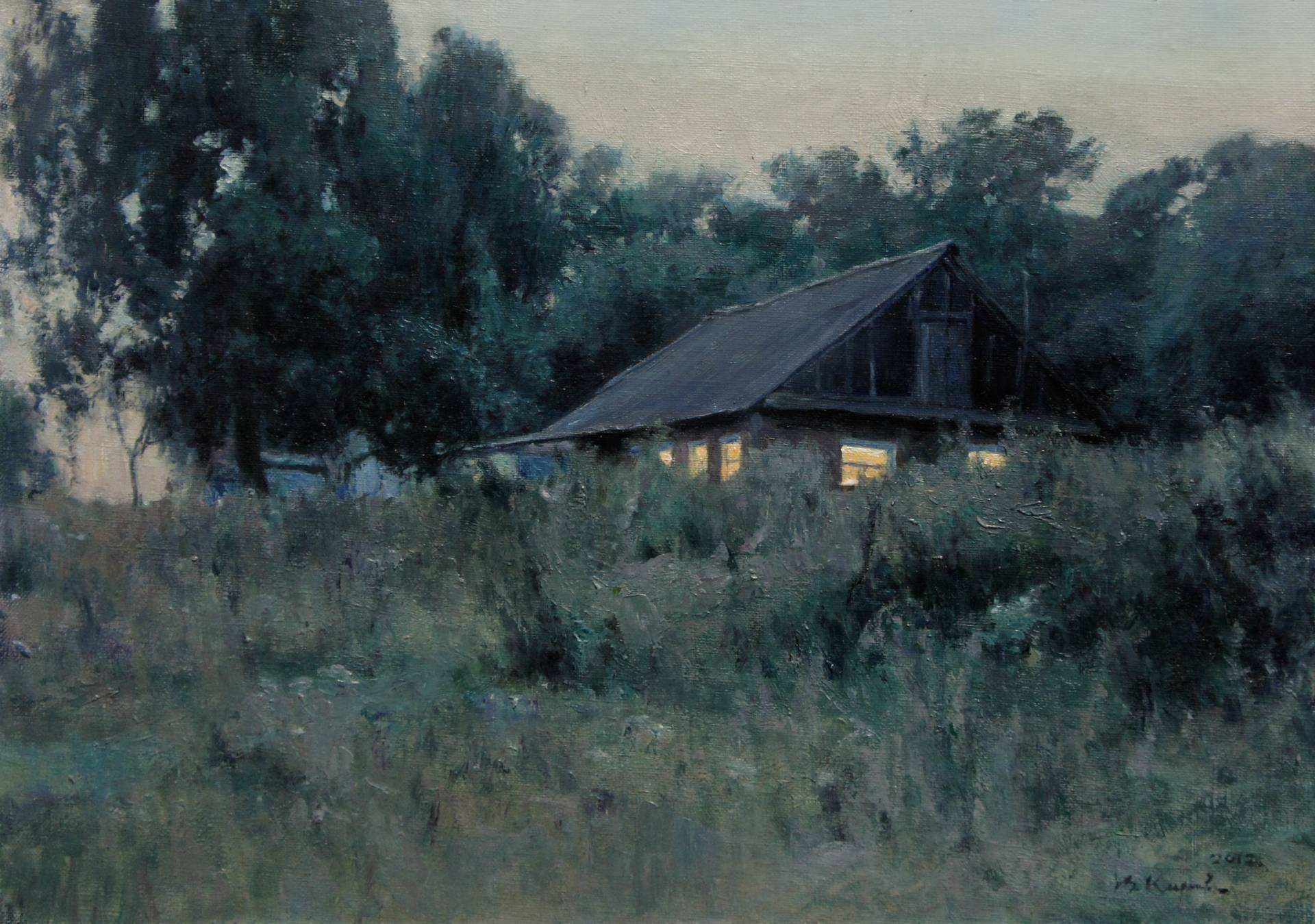 Evening in the village, Vladimir Kirillov, Buy the painting Oil