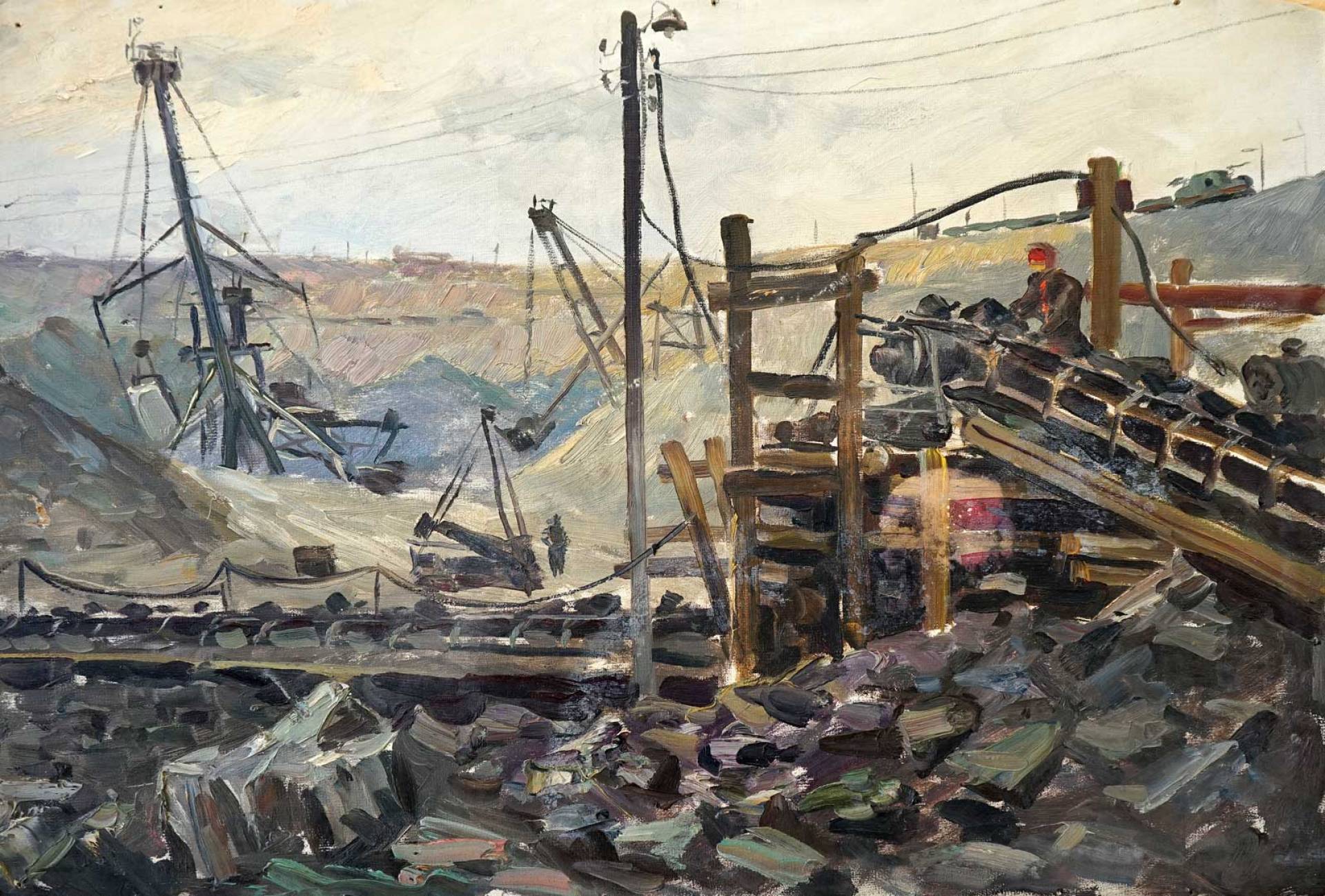 On the Construction - 1, Boris Glushkov, Buy the painting Oil