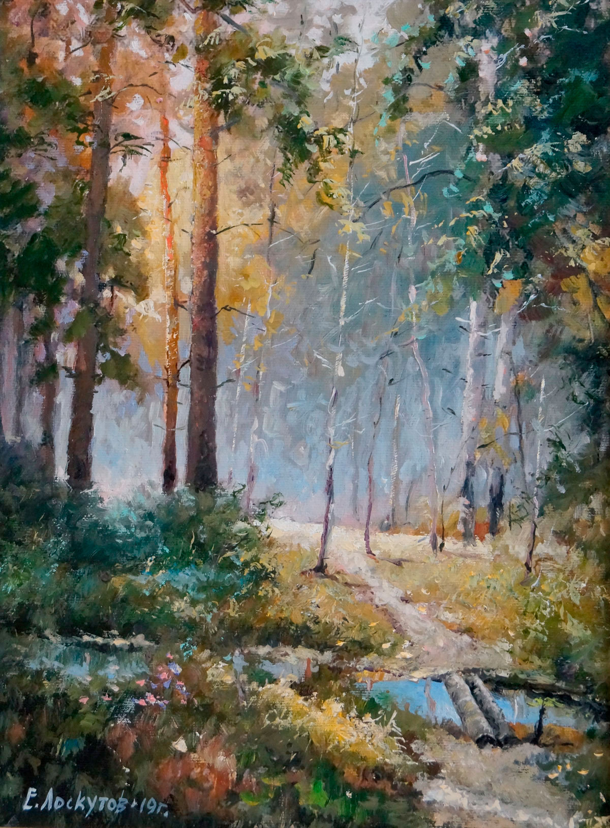 Quiet Morning in the Forest, Evgeny Loskutov, Buy the painting Oil