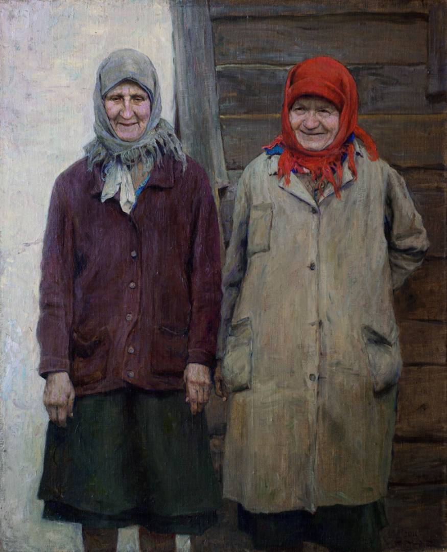 The Tula types. Aunt Shura and Baba Masha, Vladimir Kirillov, Buy the painting Oil