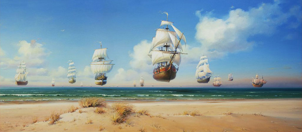 Sky Flotilia - 1, Damir Krivenko, Buy the painting Oil