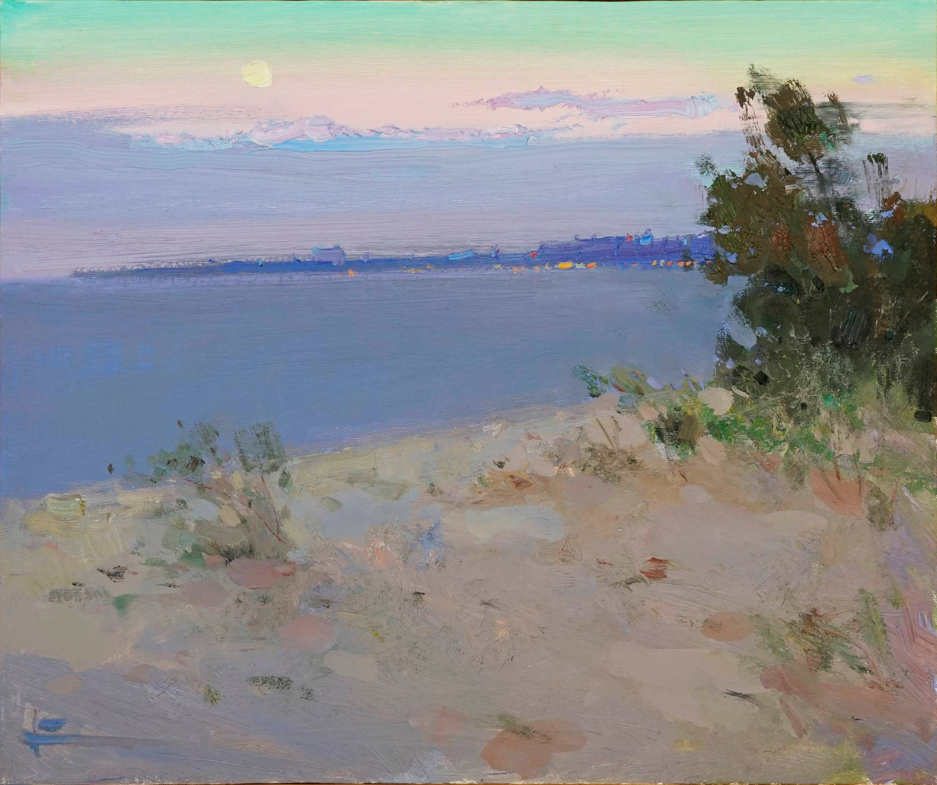 The moon over the Baltic sea, Vyacheslav Korolenkov, Buy the painting Oil