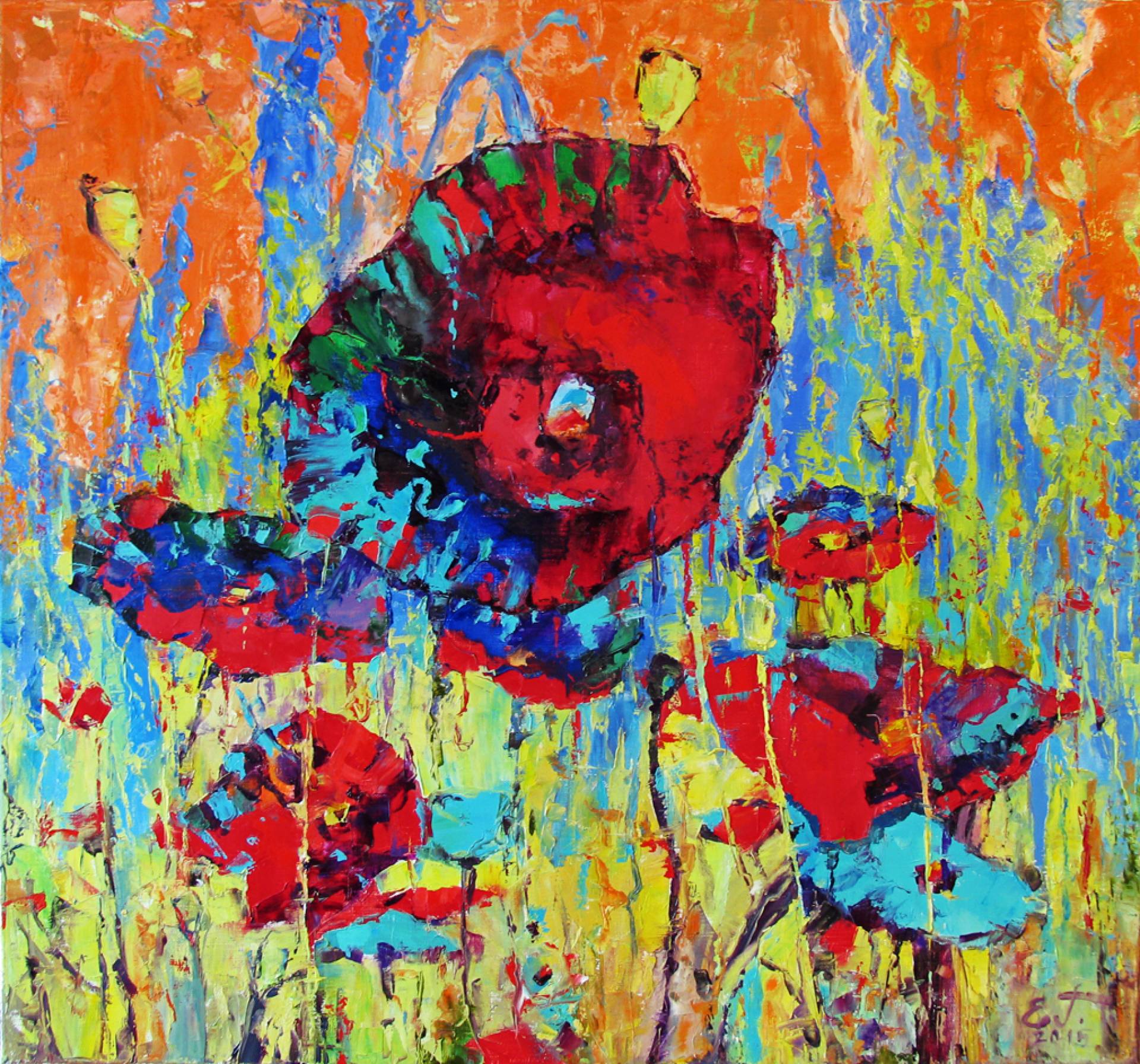 Poppy Afternoon - 1, Evgeny Guselnikov, Buy the painting Oil