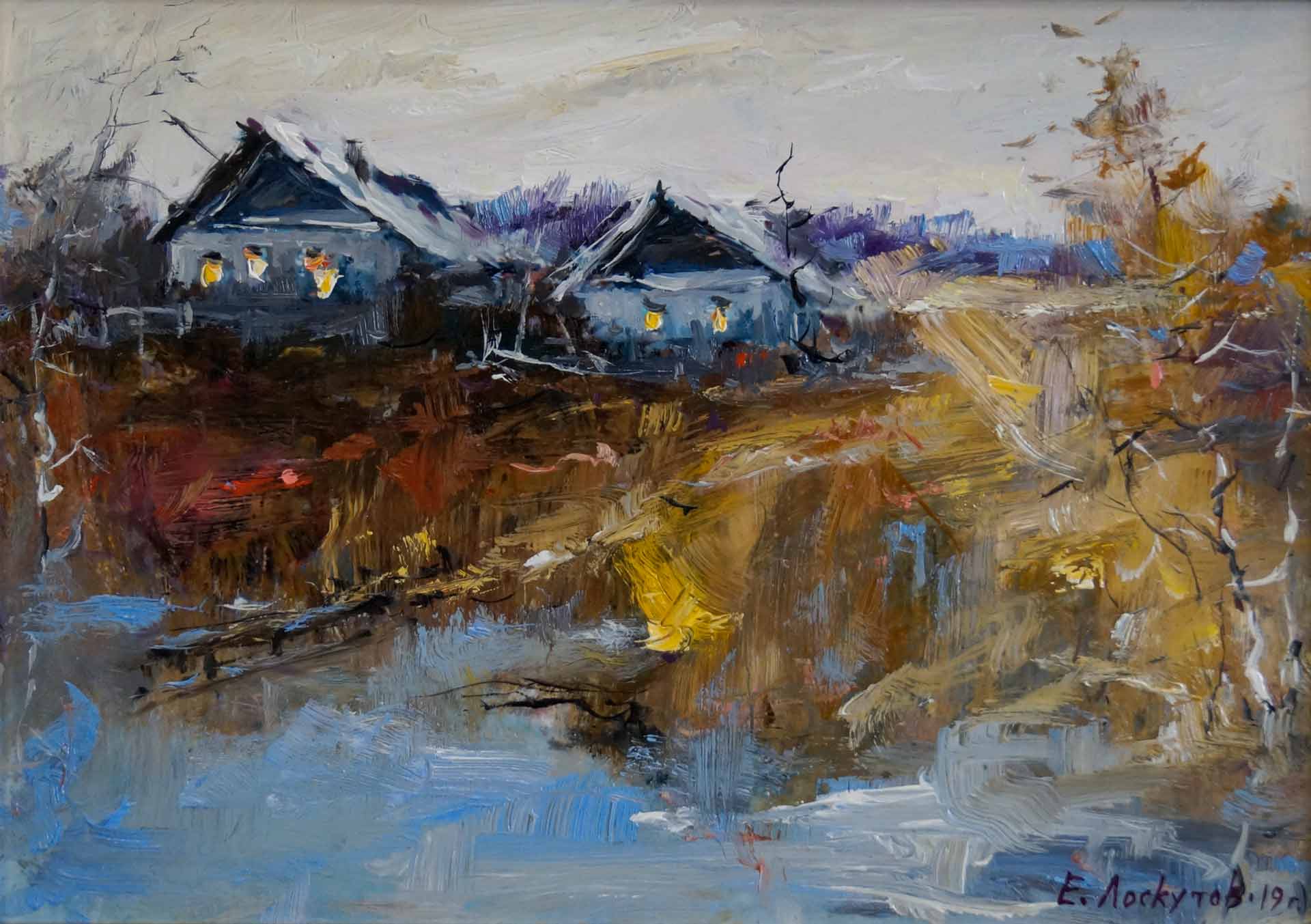 Village Landscape - 1, Evgeny Loskutov, Buy the painting Oil